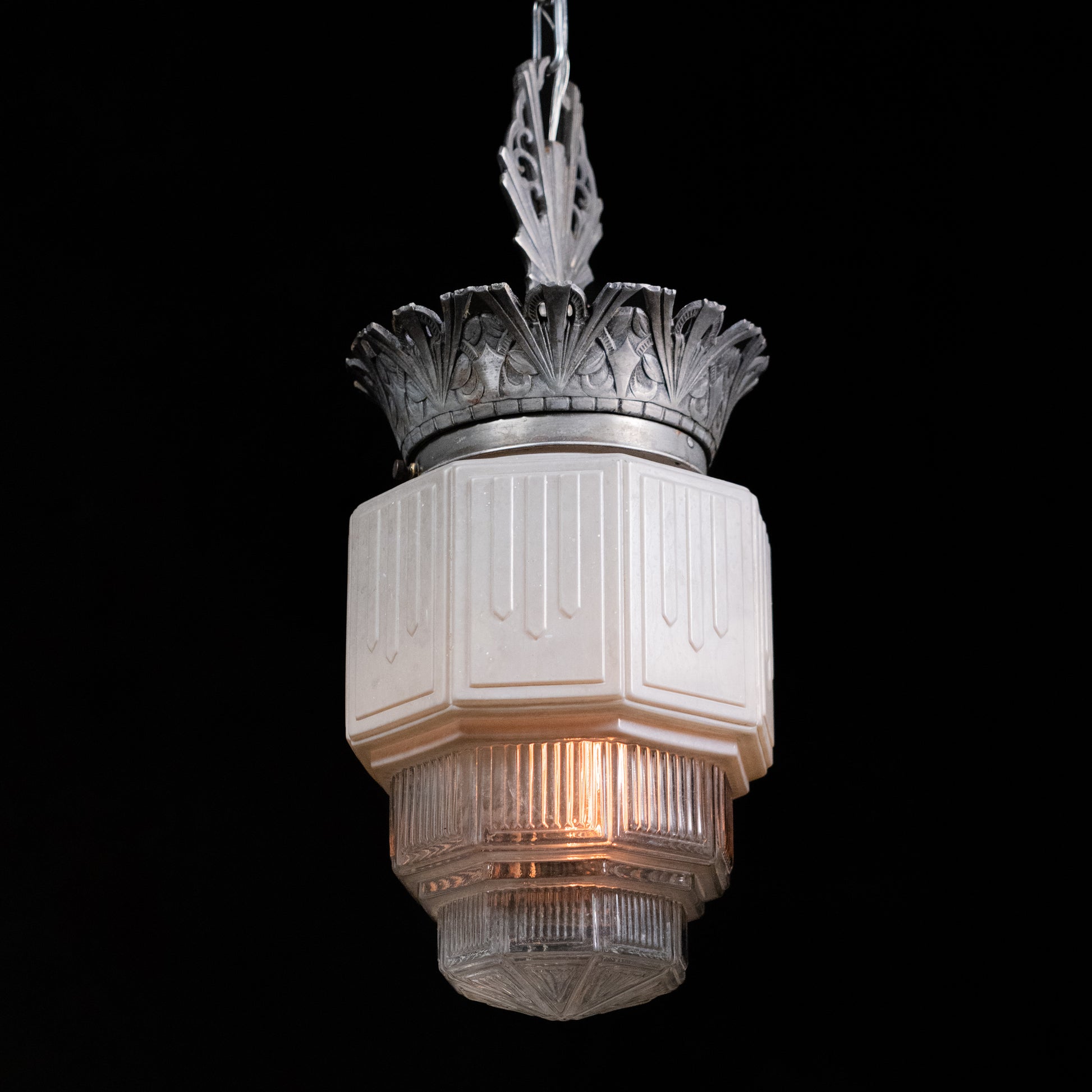 Silver art deco pendant | Scott Landon Antiques and Interiors.