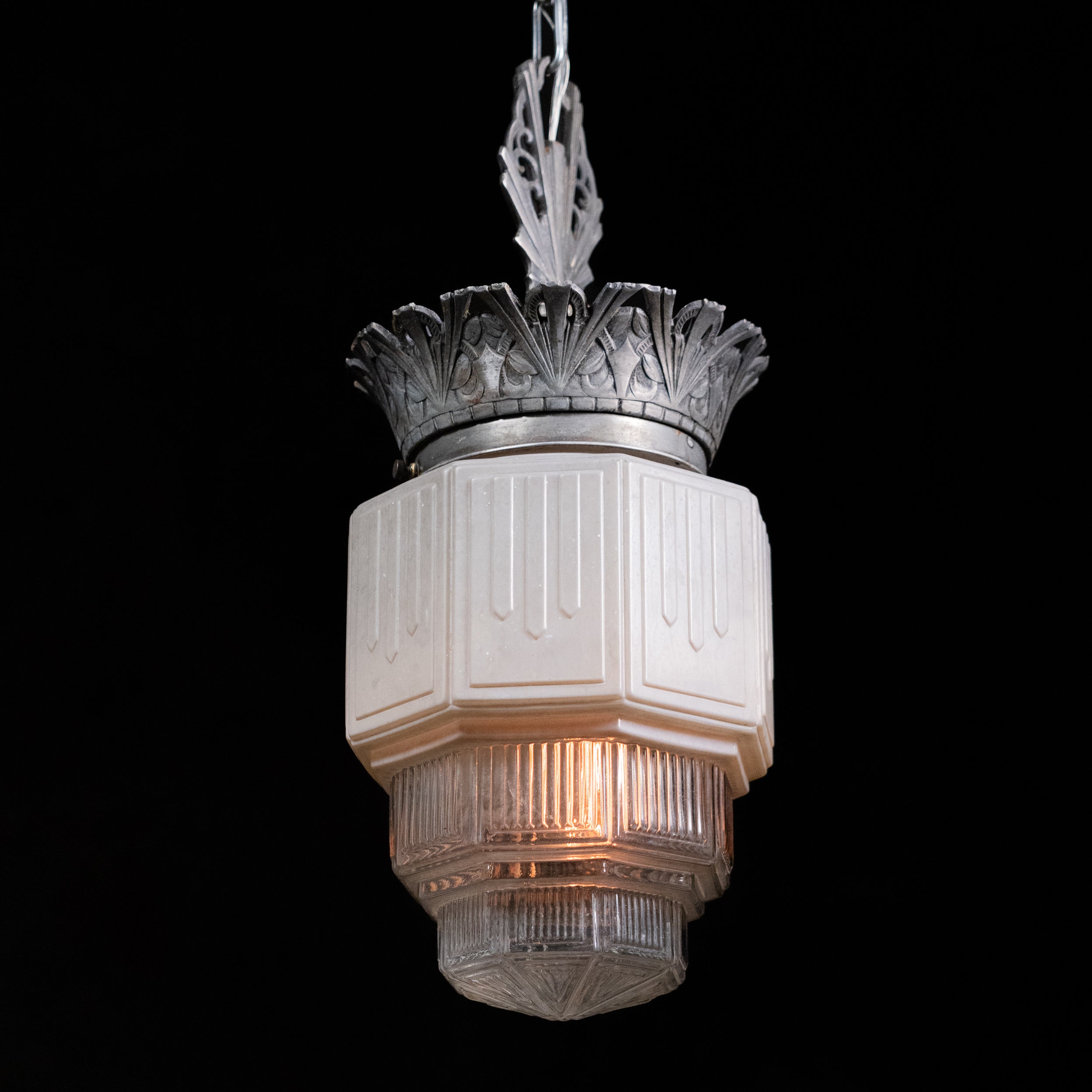 Silver art deco pendant | Scott Landon Antiques and Interiors.