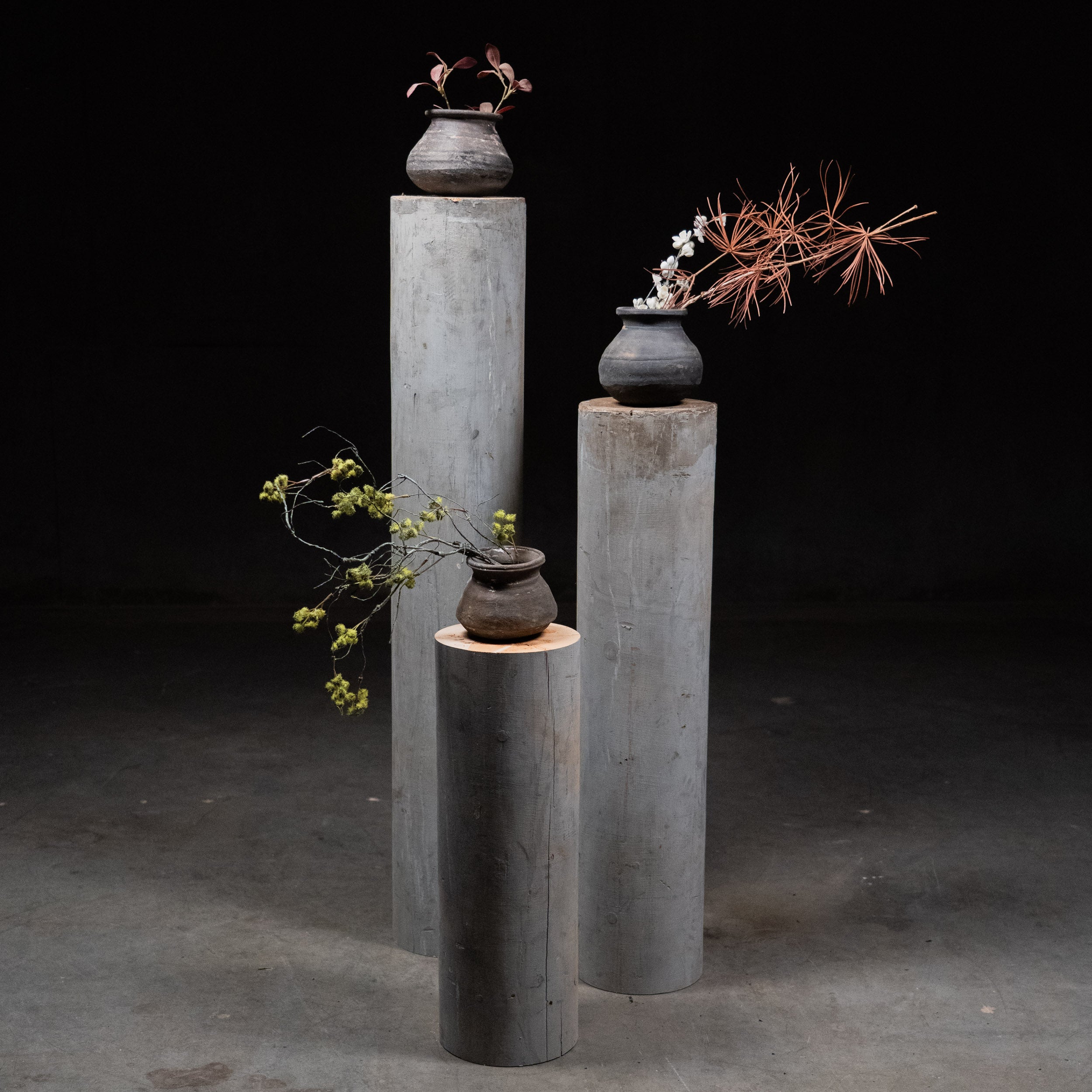 19th Century Pine Wooden Columns