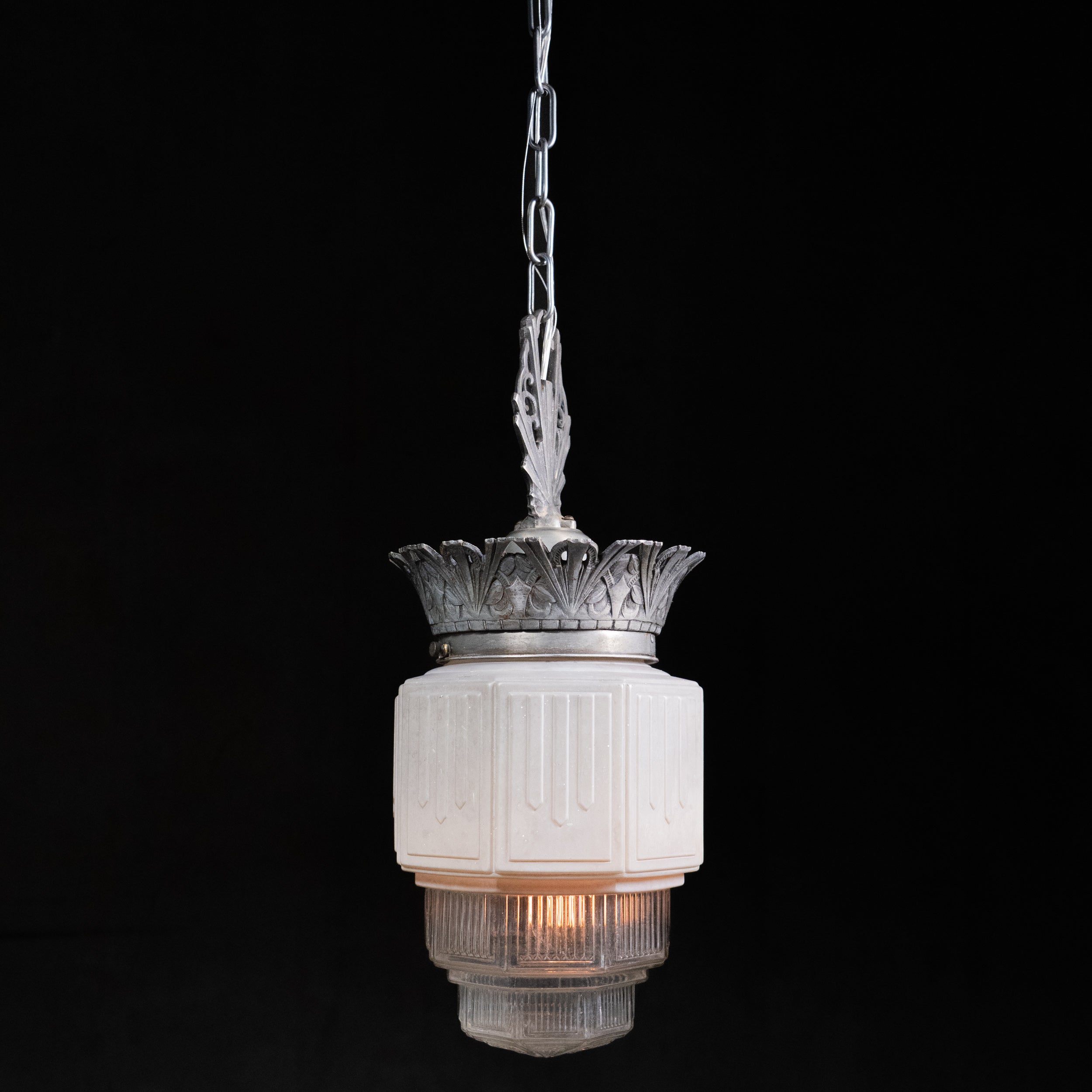 Silver art deco pendant | Scott Landon Antiques and Interiors.