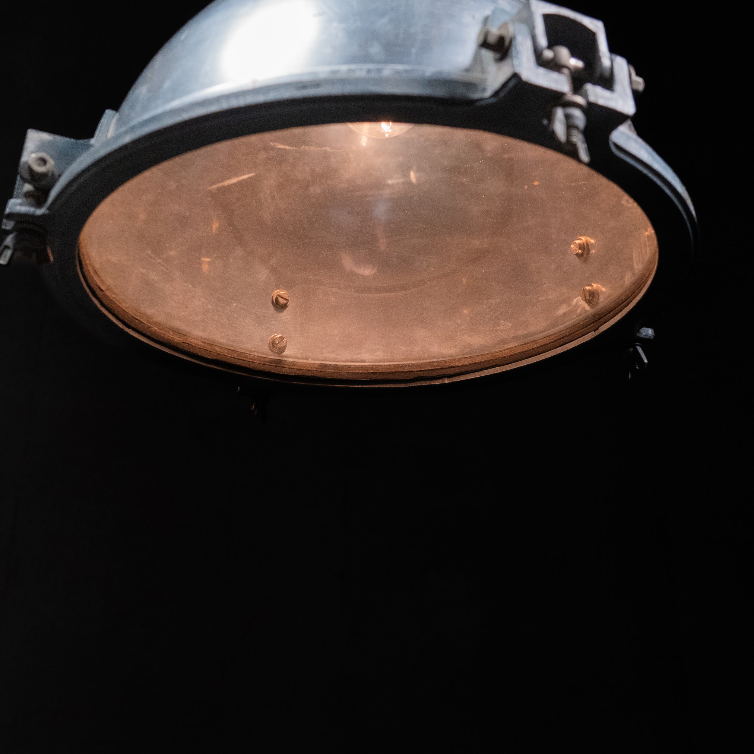 pair of industrial pendants | Scott Landon Antiques and Interiors.