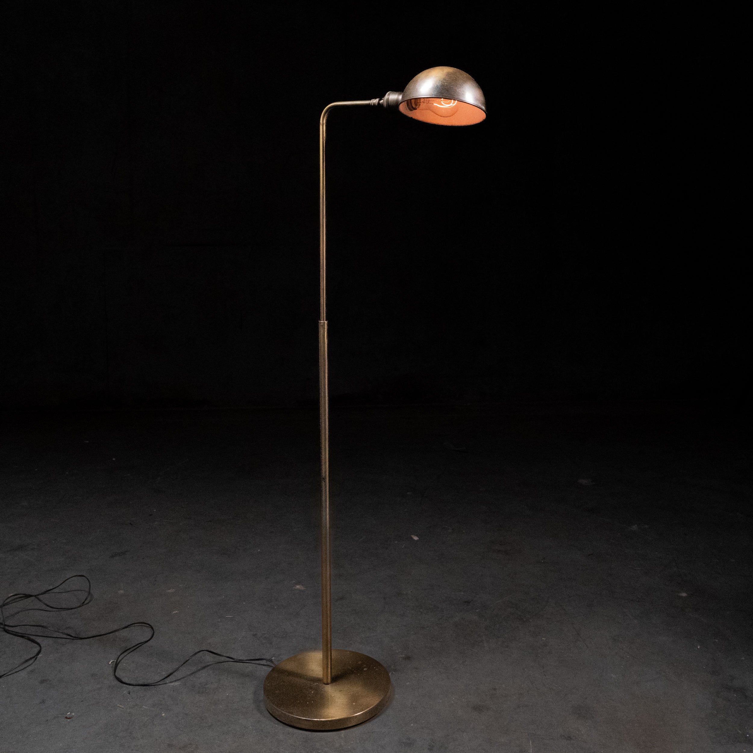 adjustable brass floor lamp | Scott Landon Antiques and Interiors.