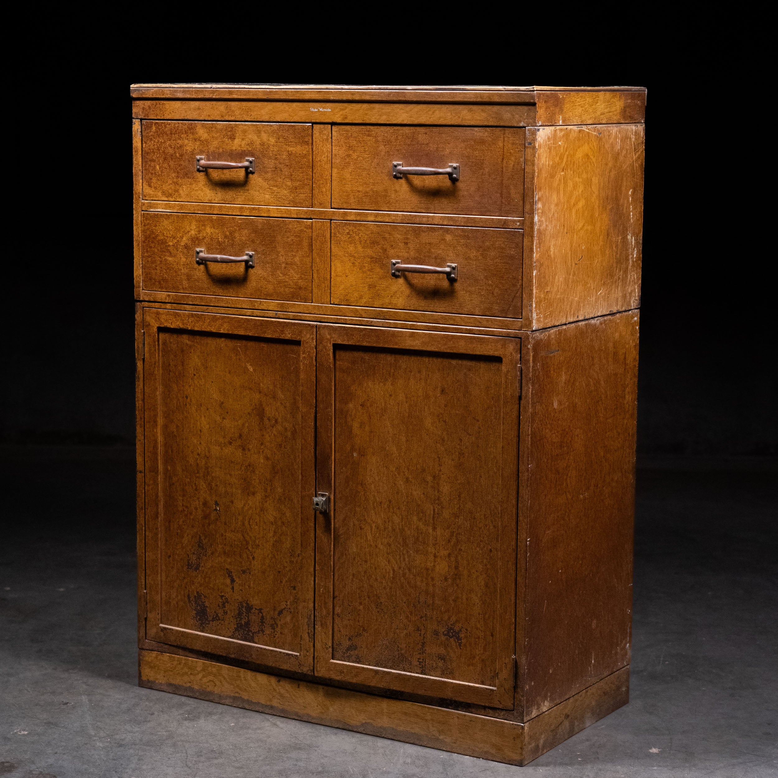 1920 Faux Wood Cabinet by Globe Wernike