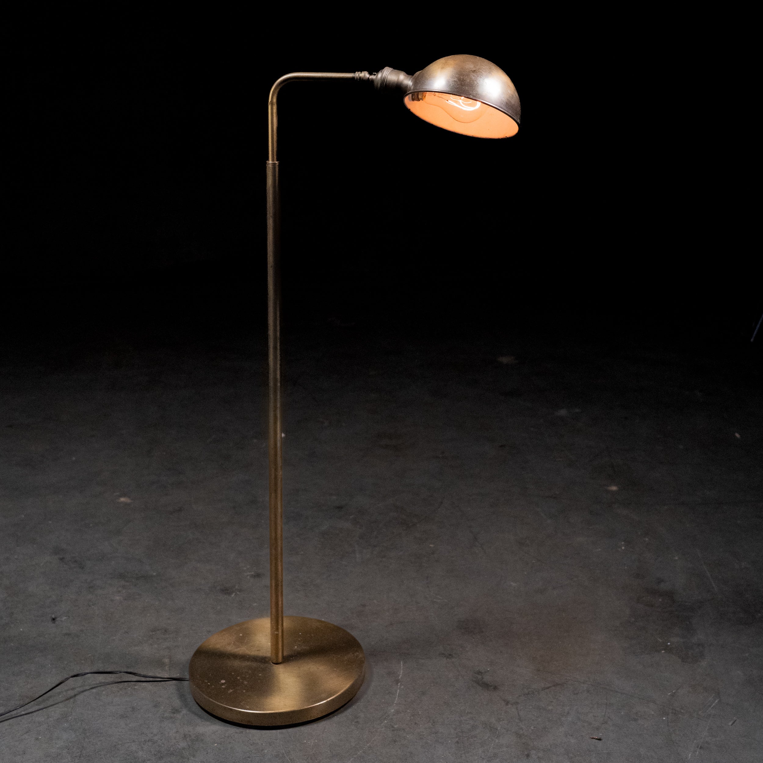 adjustable brass floor lamp | Scott Landon Antiques and Interiors.