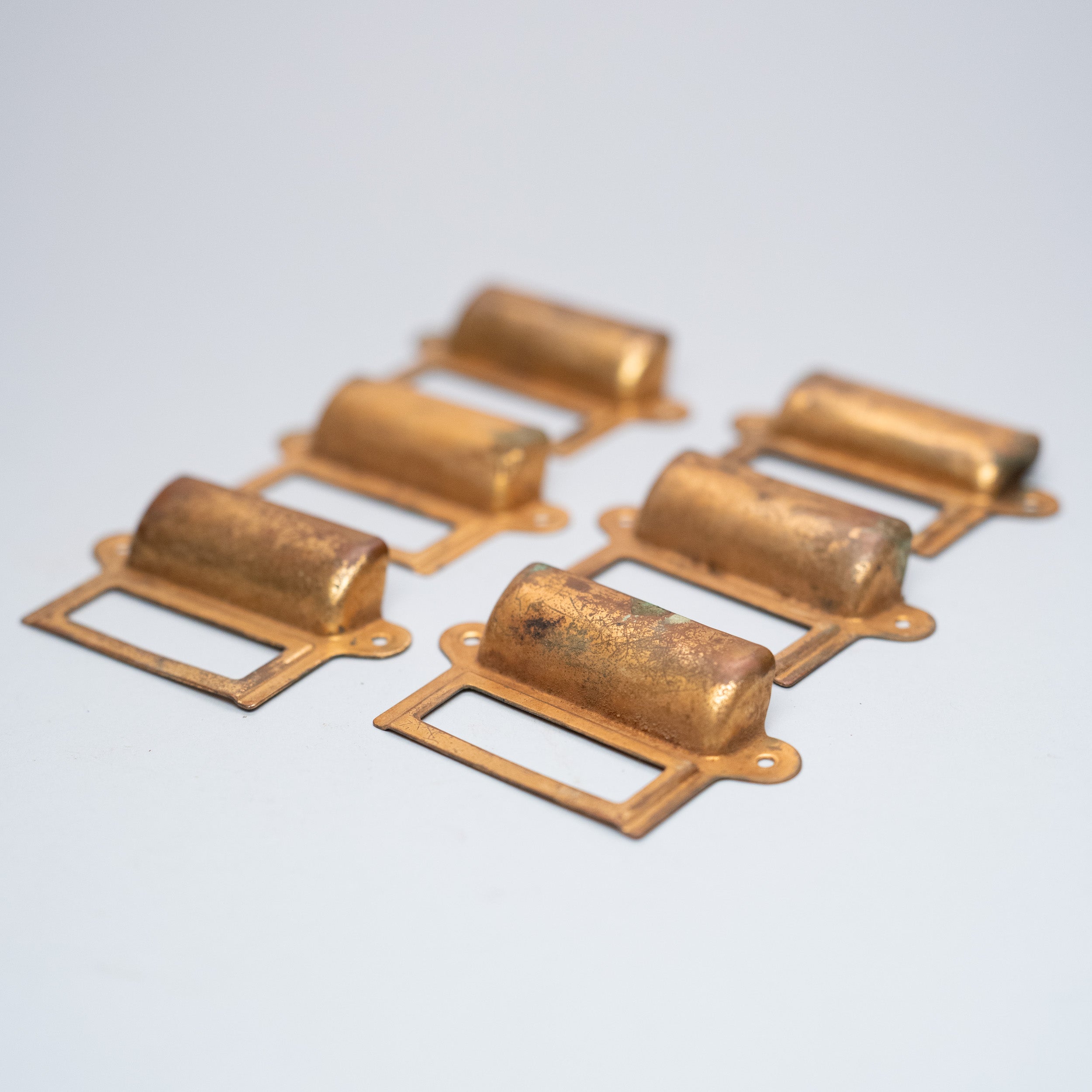 1930 Brass Label Handles