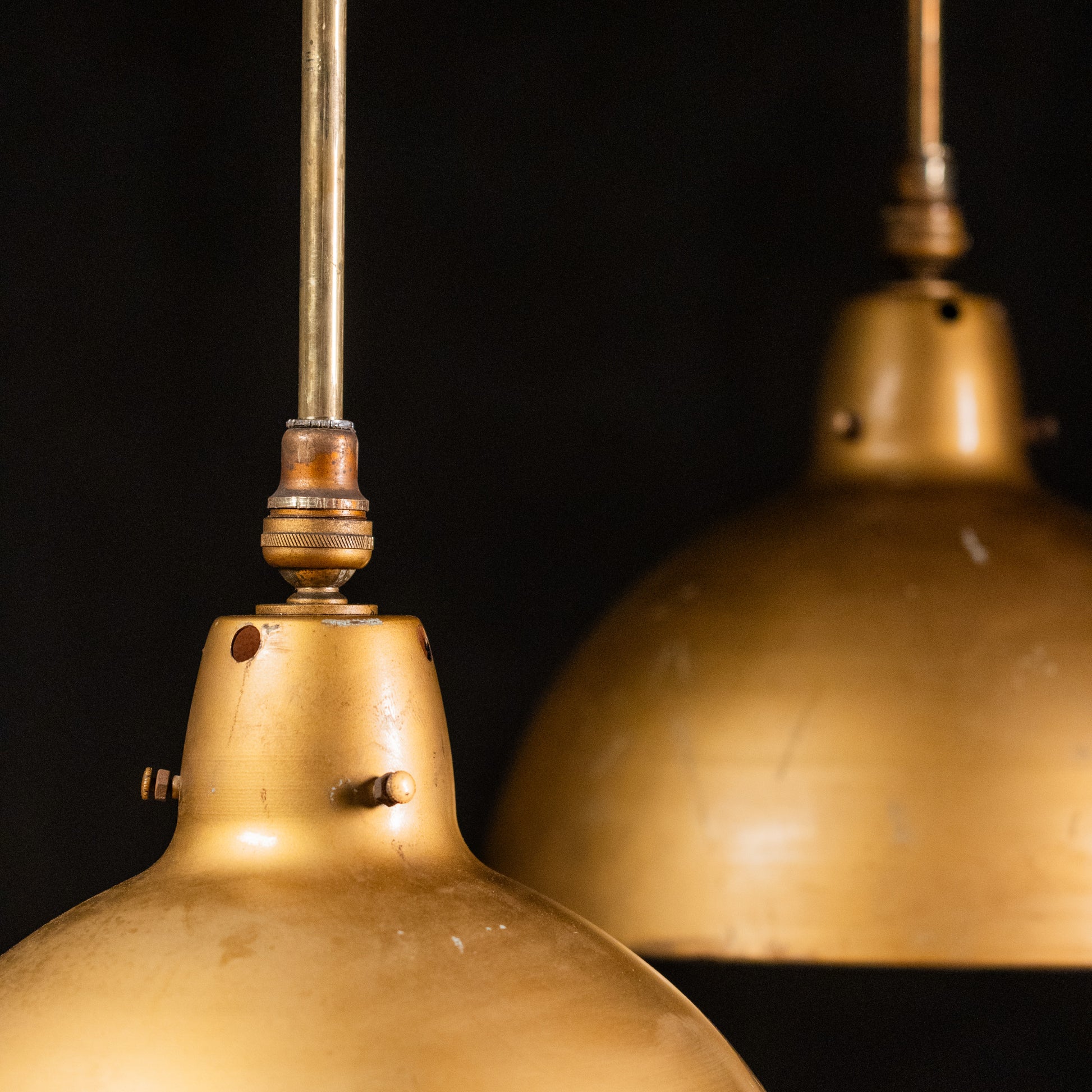 pair of mercury glass pendants | Scott Landon Antiques and Interiors.