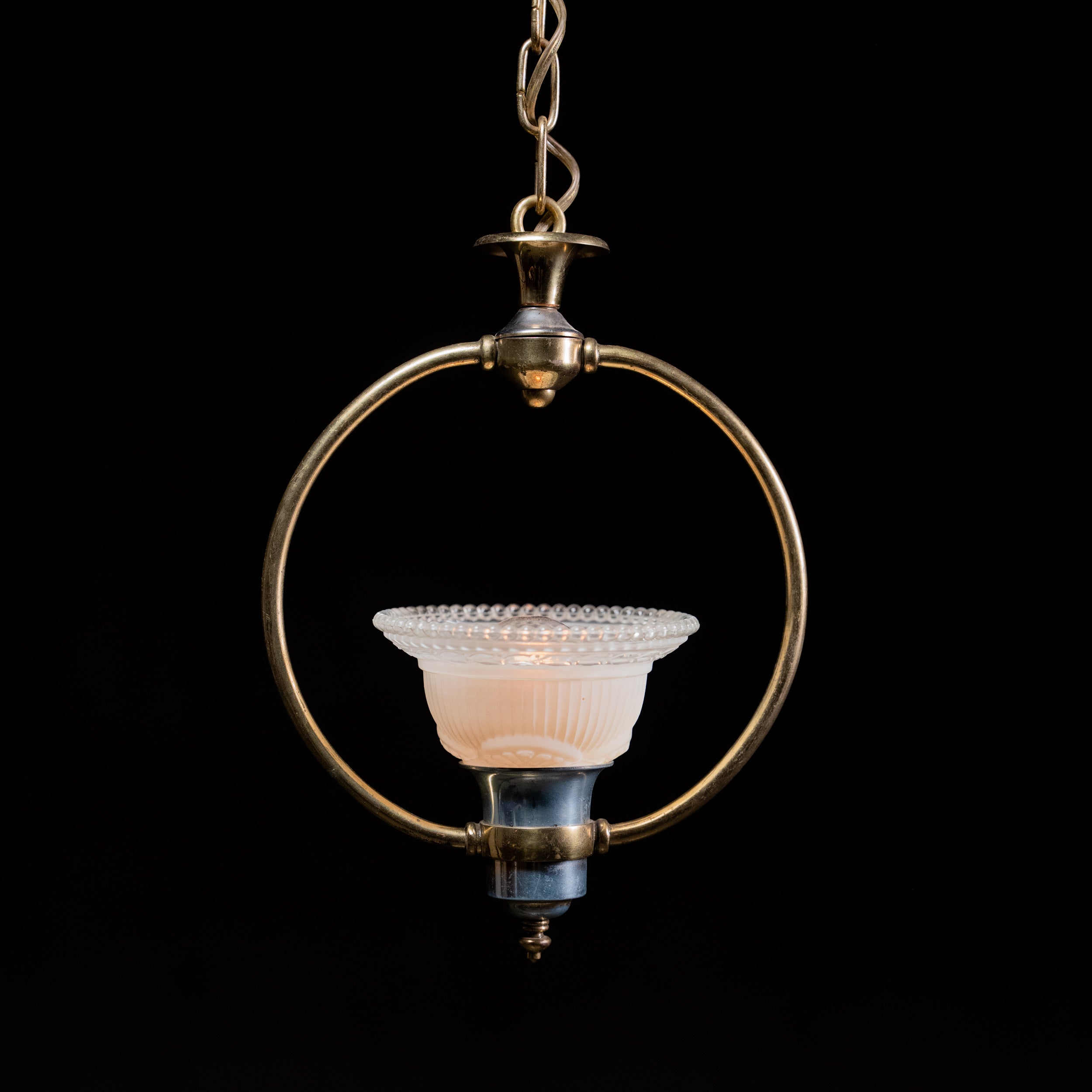 1950 Slip Shade Italian Pendant Light