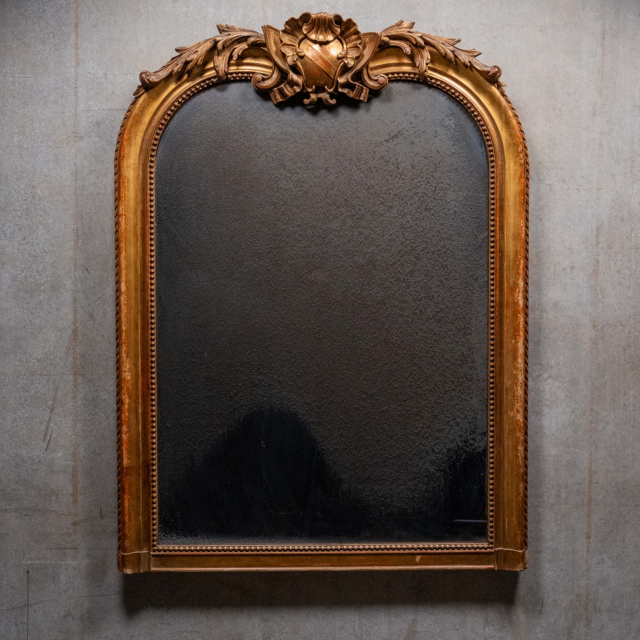 1870 Gilded Carved Italian Mirror