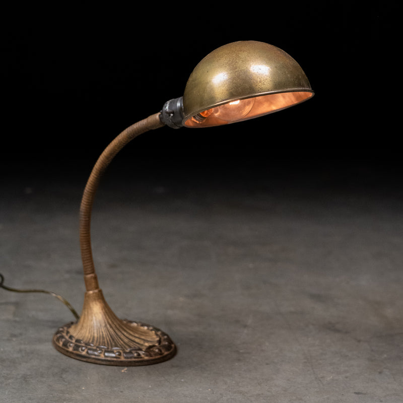 brass goose neck lamp | Scott Landon Antiques and Interiors.