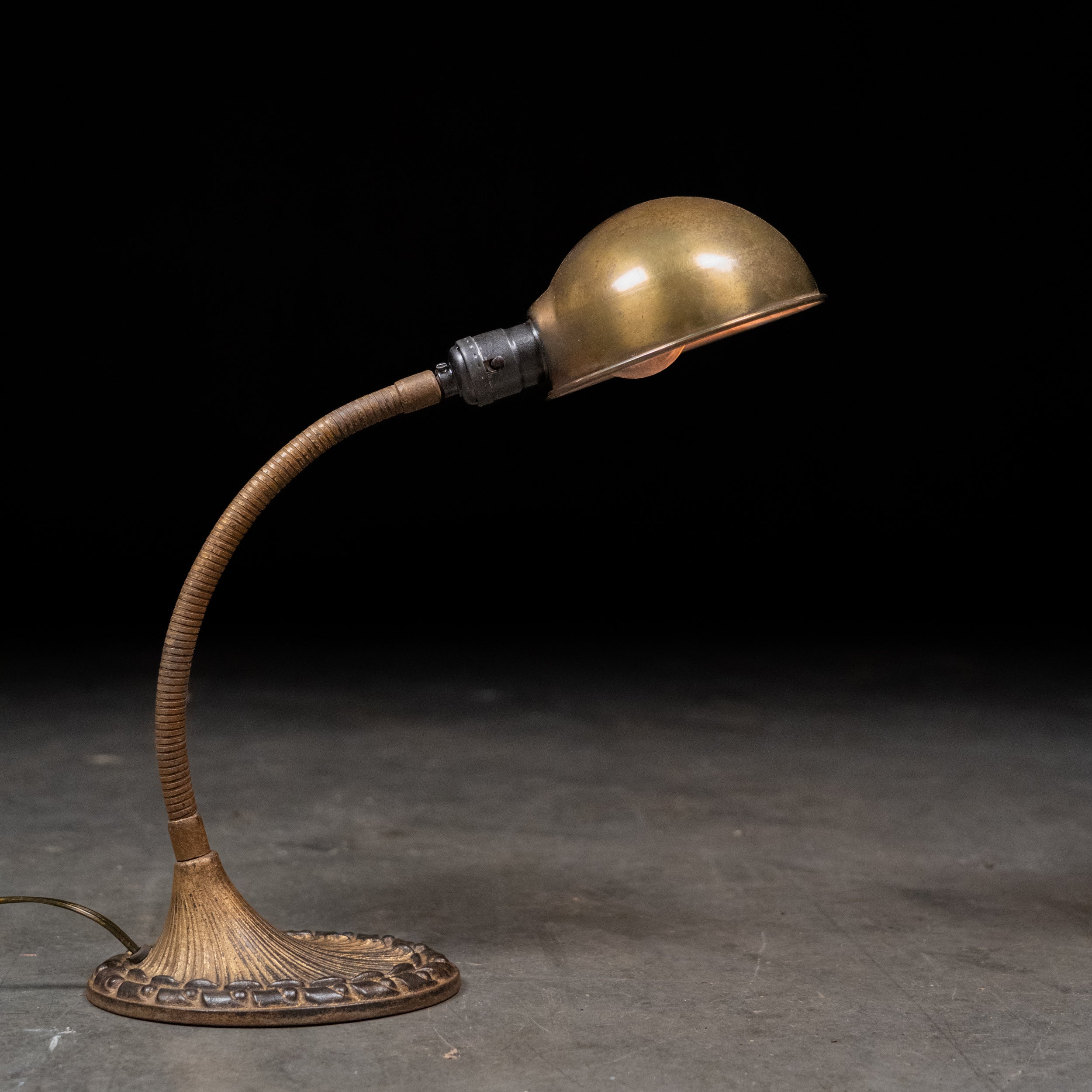 brass goose neck lamp | Scott Landon Antiques and Interiors.