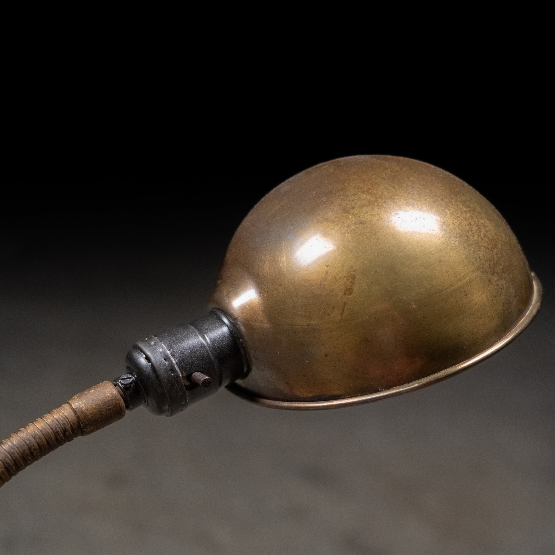 brass goose neck lamp | Scott Landon Antiques and Interiors.