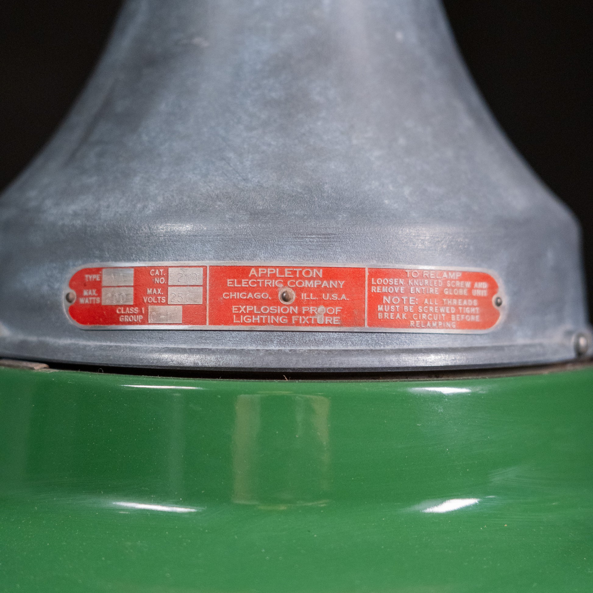 industrial green enamel pendants | Scott Landon Antiques and Interiors.
