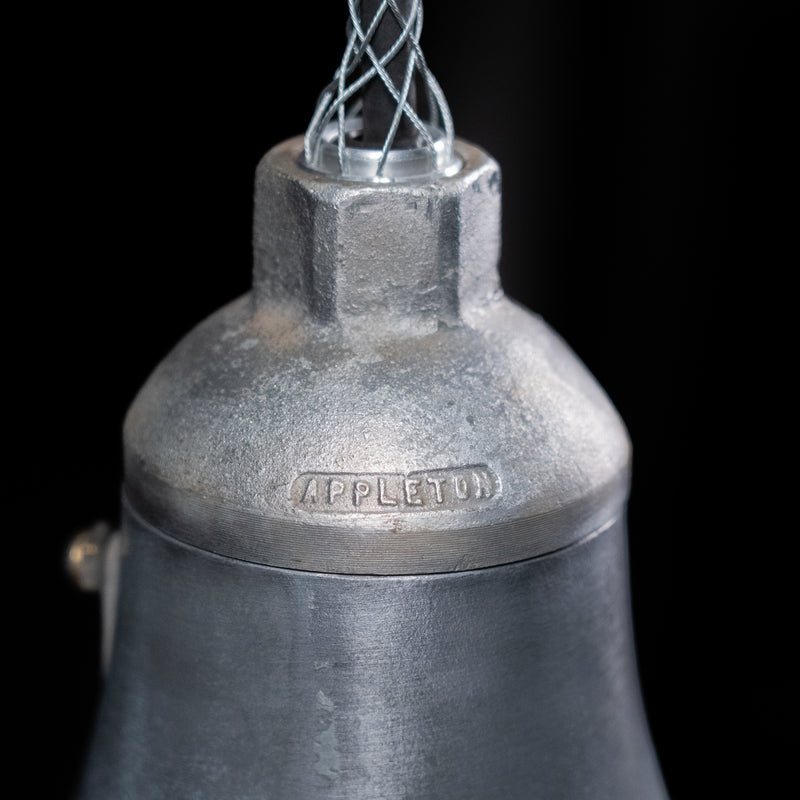 industrial green enamel pendants | Scott Landon Antiques and Interiors.