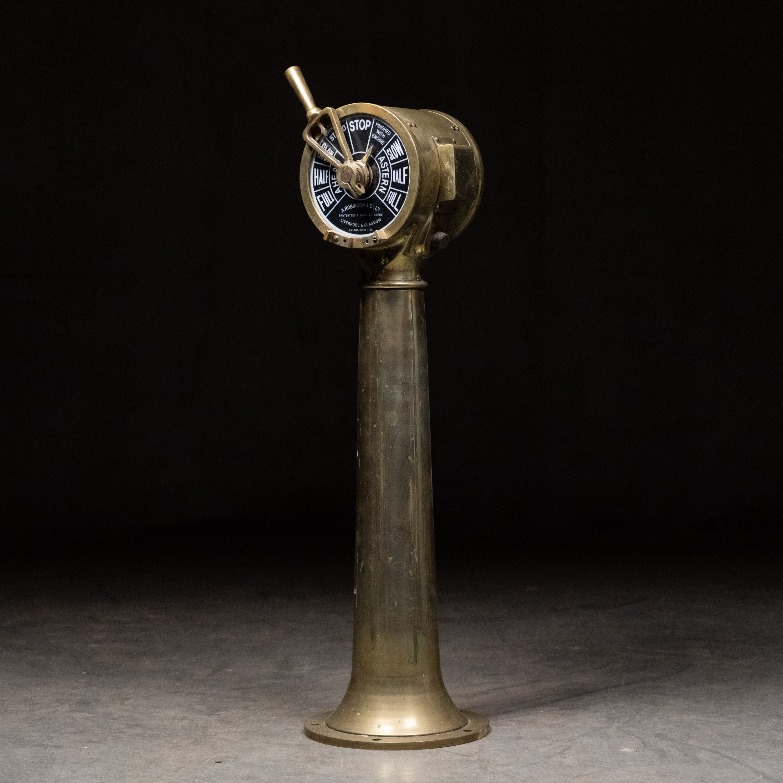 Brass Ship's Engine Speed Order Telegraph