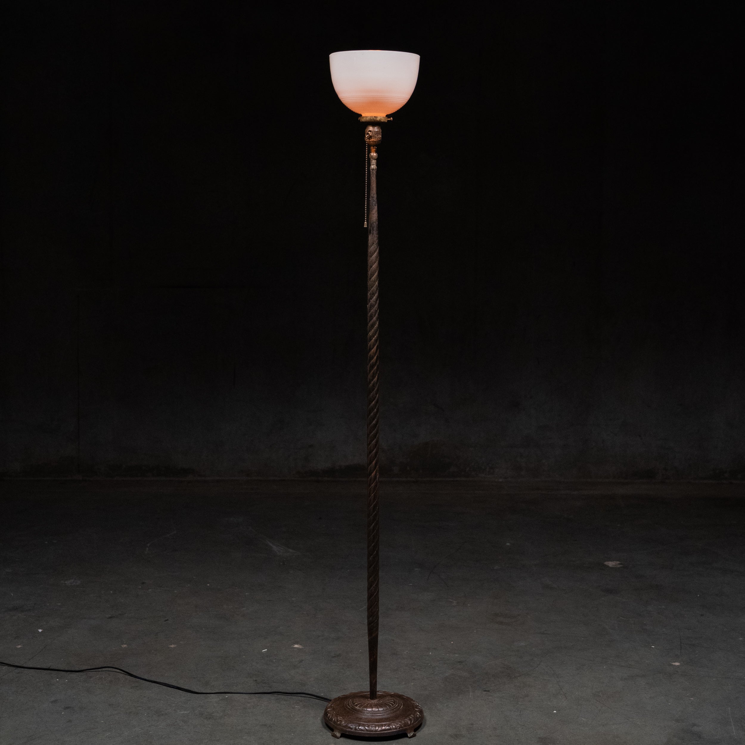japaned copper floor lamp | Scott Landon Antiques and Interiors.