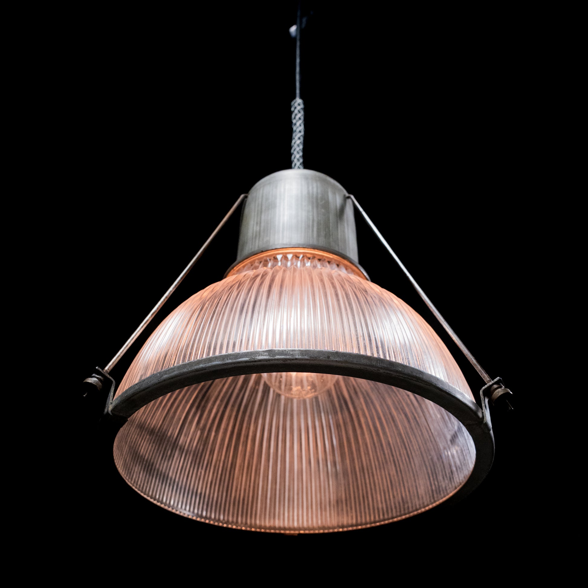 holophane pendants | Scott Landon Antiques and Interiors.
