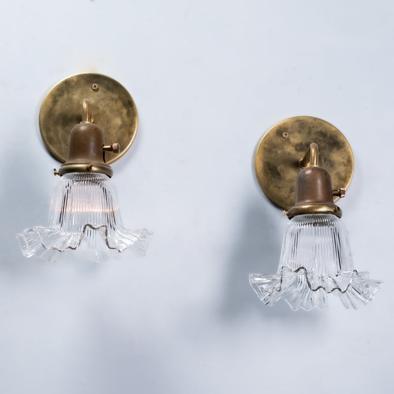 textured glass sconces | Scott Landon Antiques and Interiors.