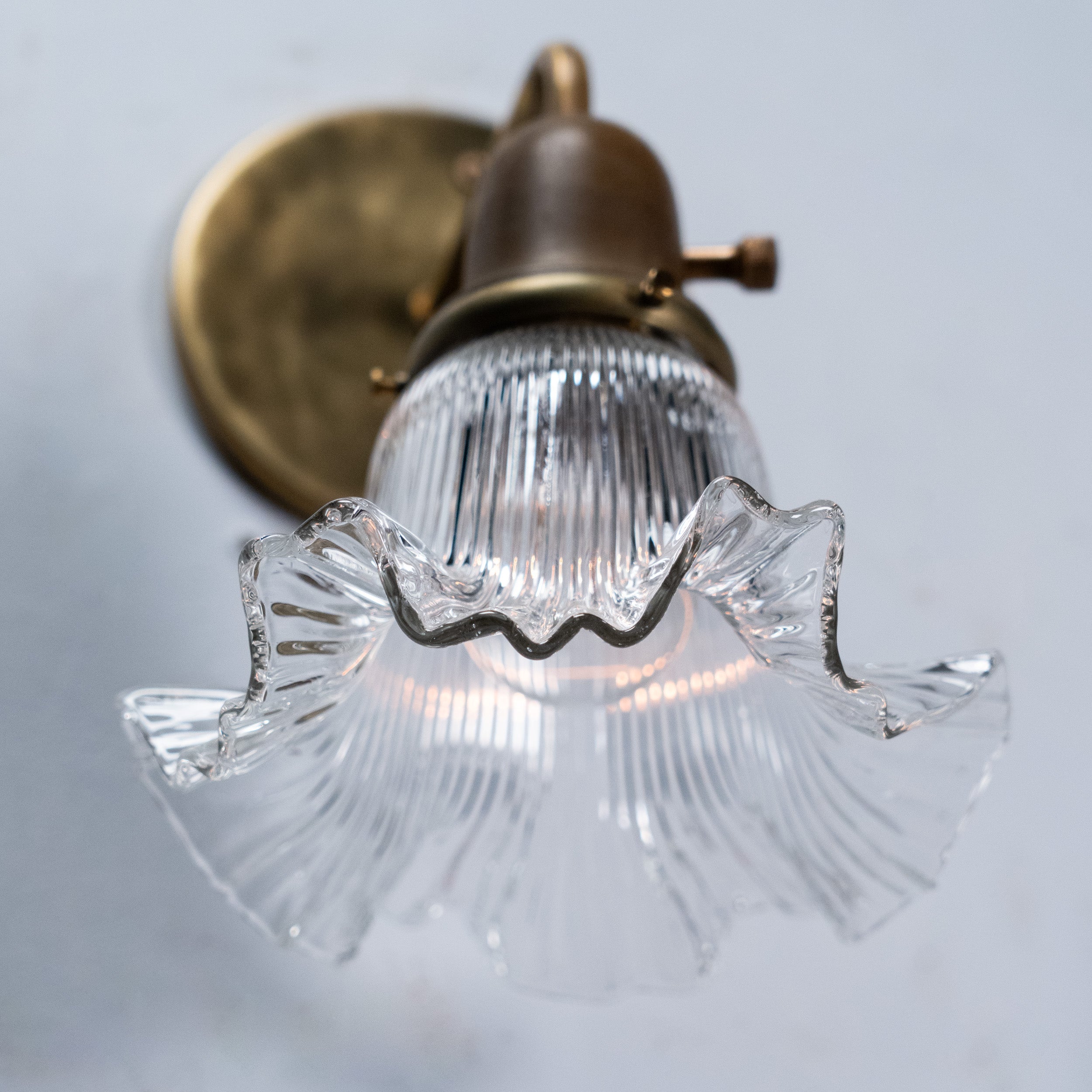 textured glass sconces | Scott Landon Antiques and Interiors.