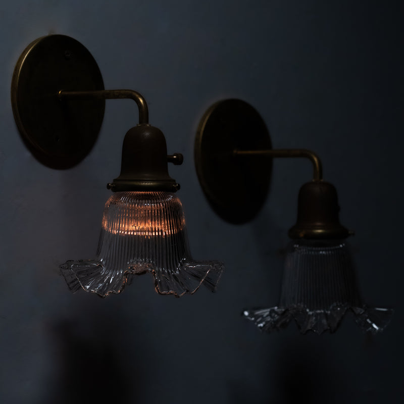 textured glass sconces | Scott Landon Antiques and Interiors.