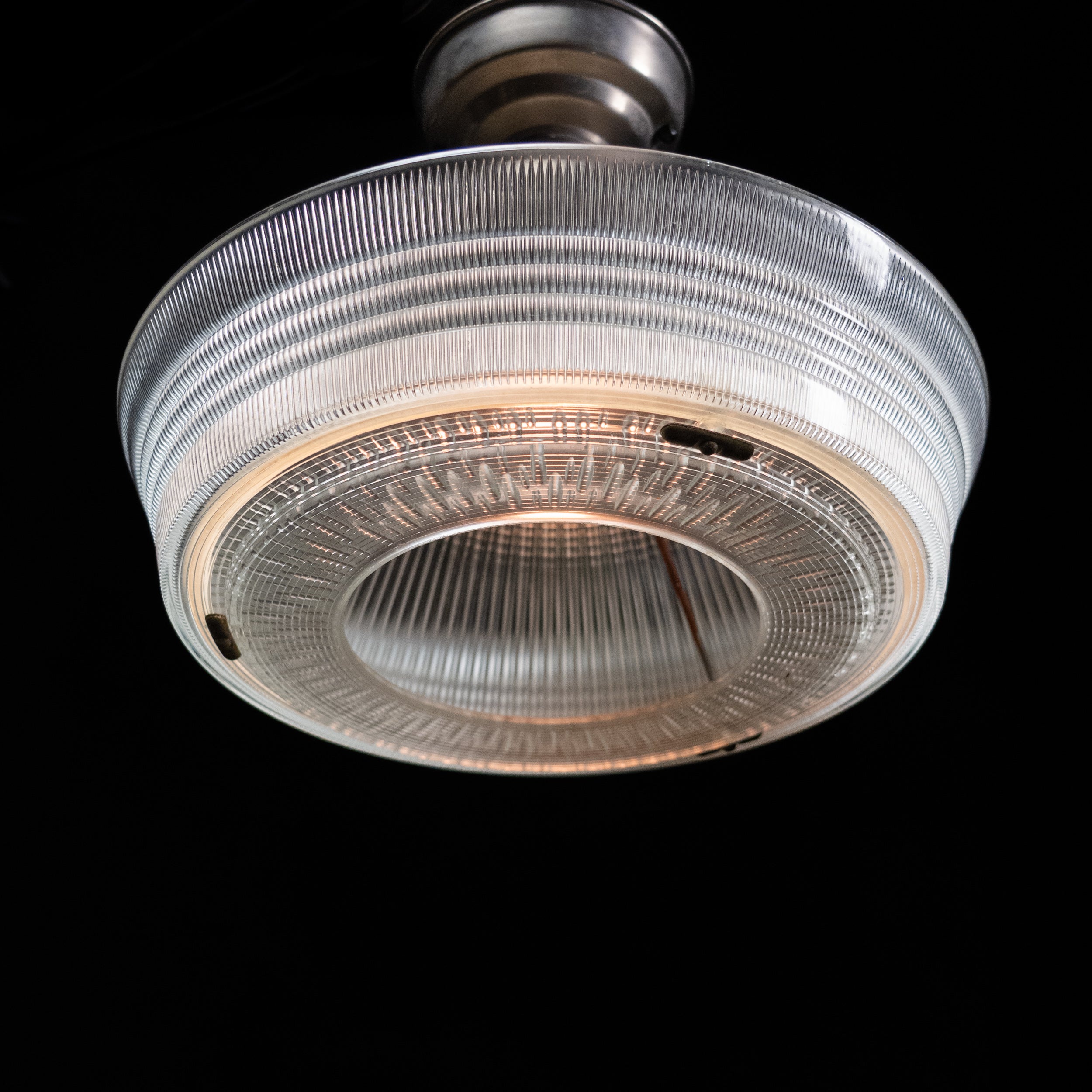Antique Holophane Industrial Flush Mount Lights c.1920