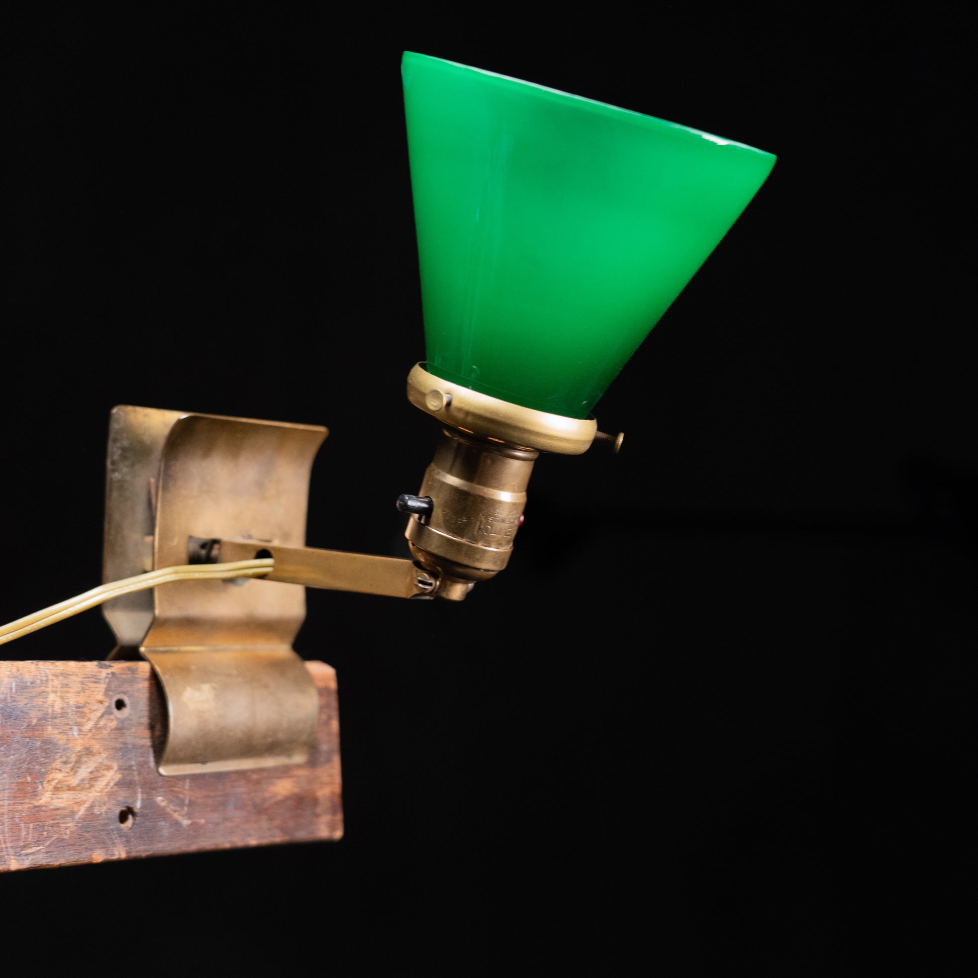 brass clip on lamp | Scott Landon Antiques and Interiors.