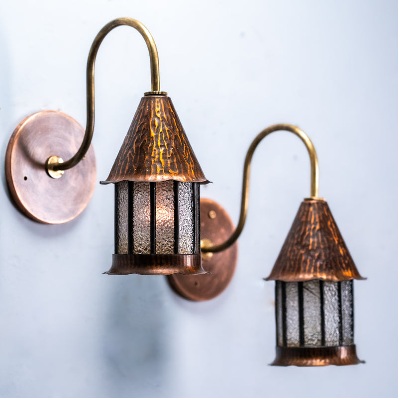copper and brass sconces | Scott Landon Antiques and Interiors.