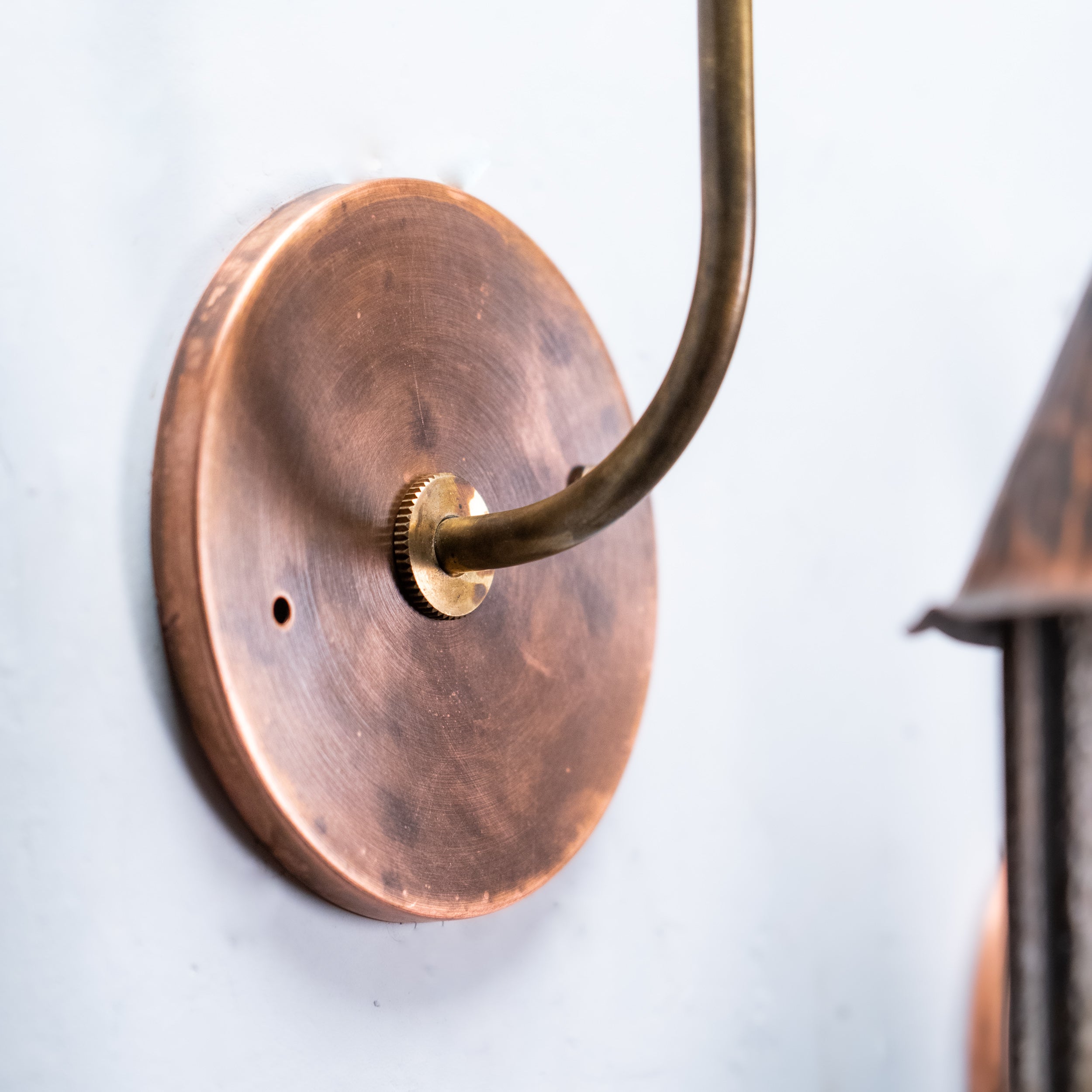 copper and brass sconces | Scott Landon Antiques and Interiors.