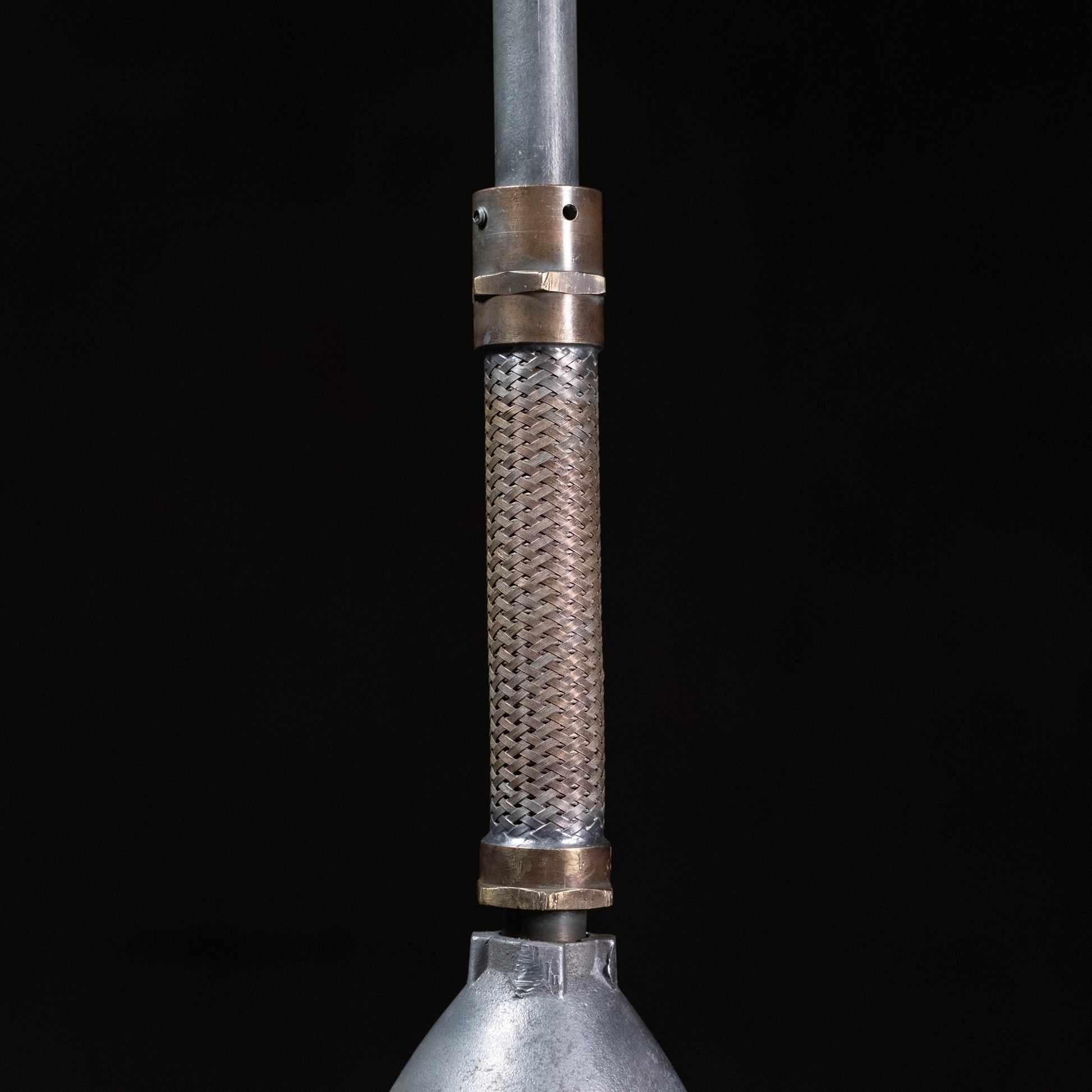 acorn holophanes with brass details | Scott Landon Antiques and Interiors.