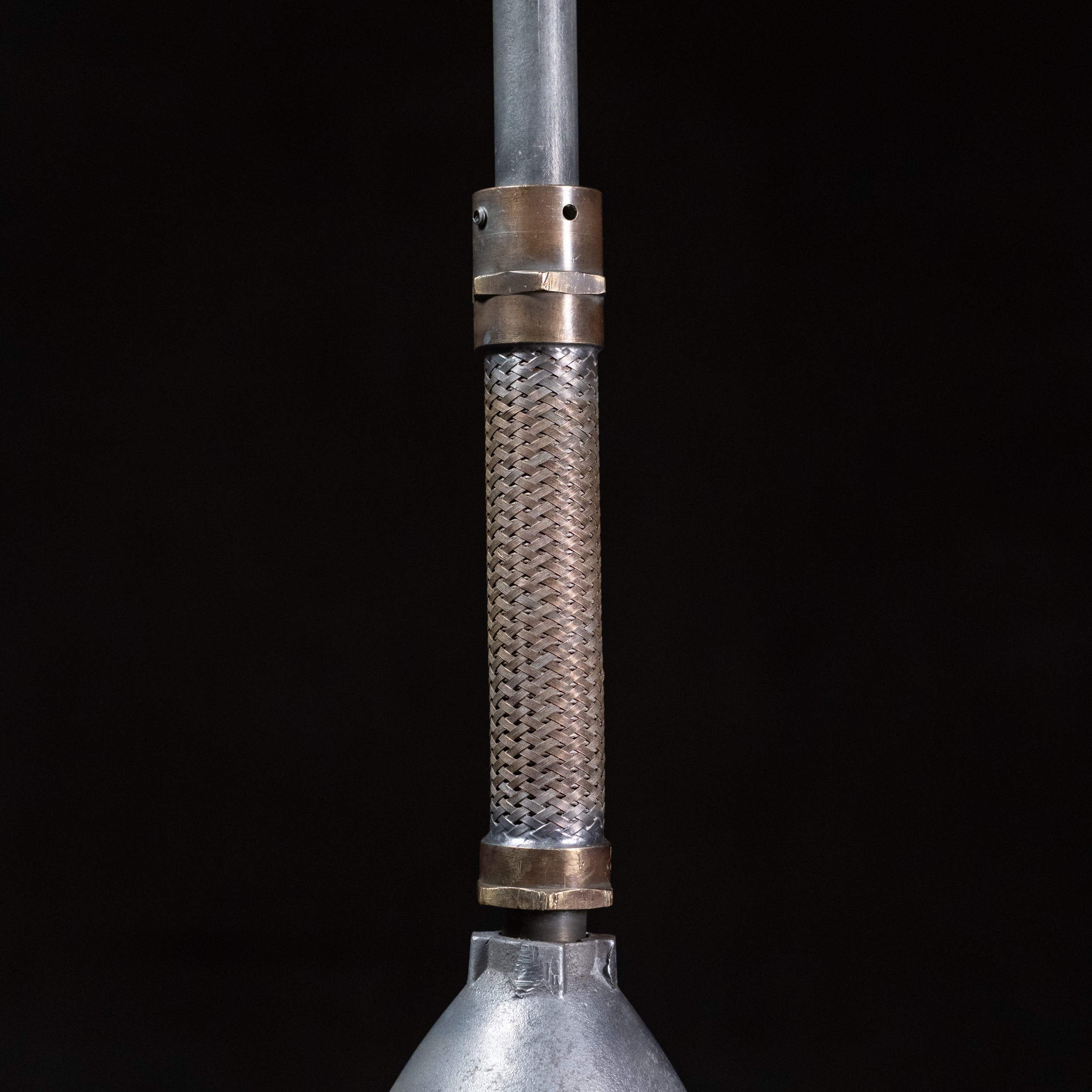 acorn holophanes with brass details | Scott Landon Antiques and Interiors.