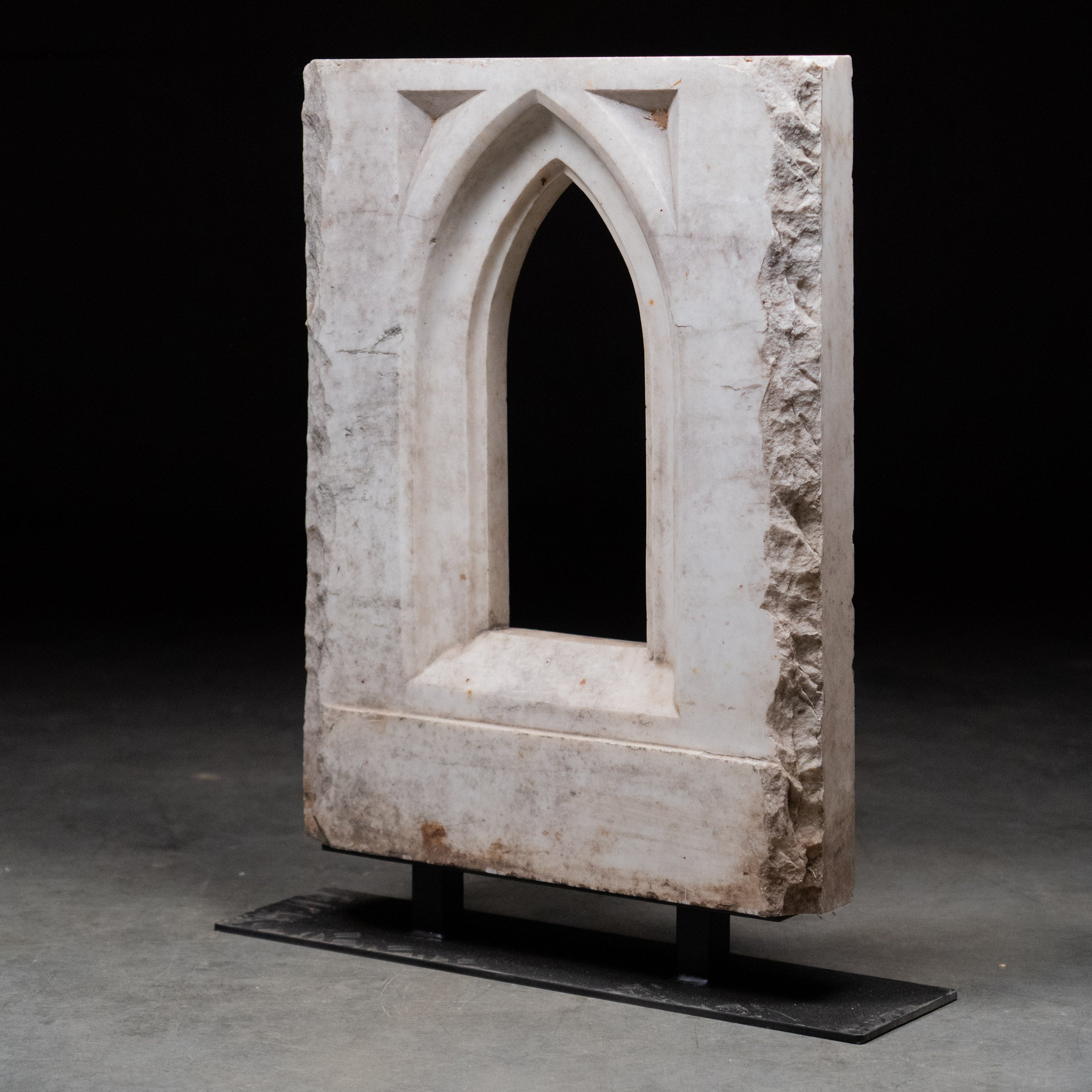 19th C Architectural Marble Carving Artifact Sculpture