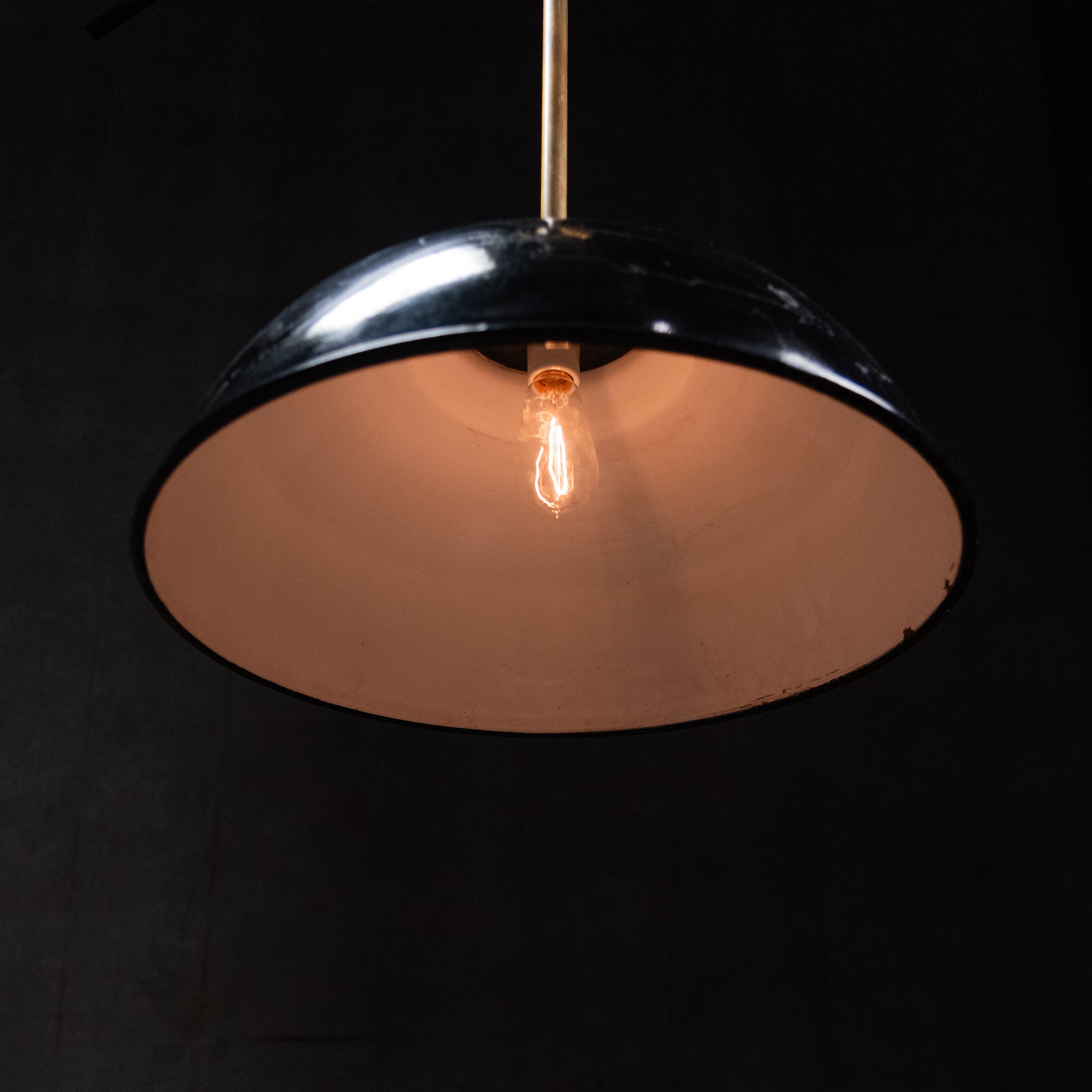 brass industrial pendant | Scott Landon Antiques and Interiors.