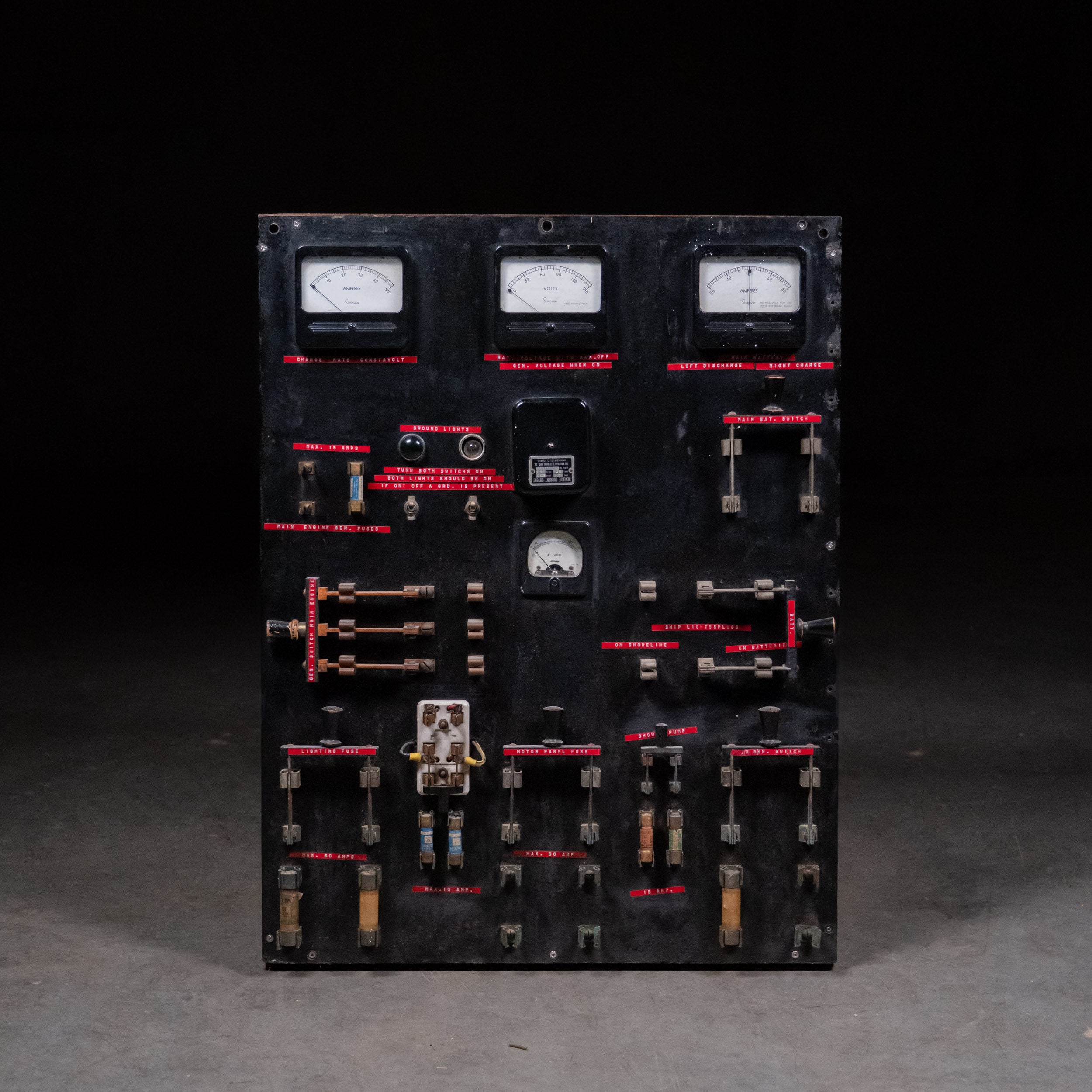1940 large industrial electrical panel