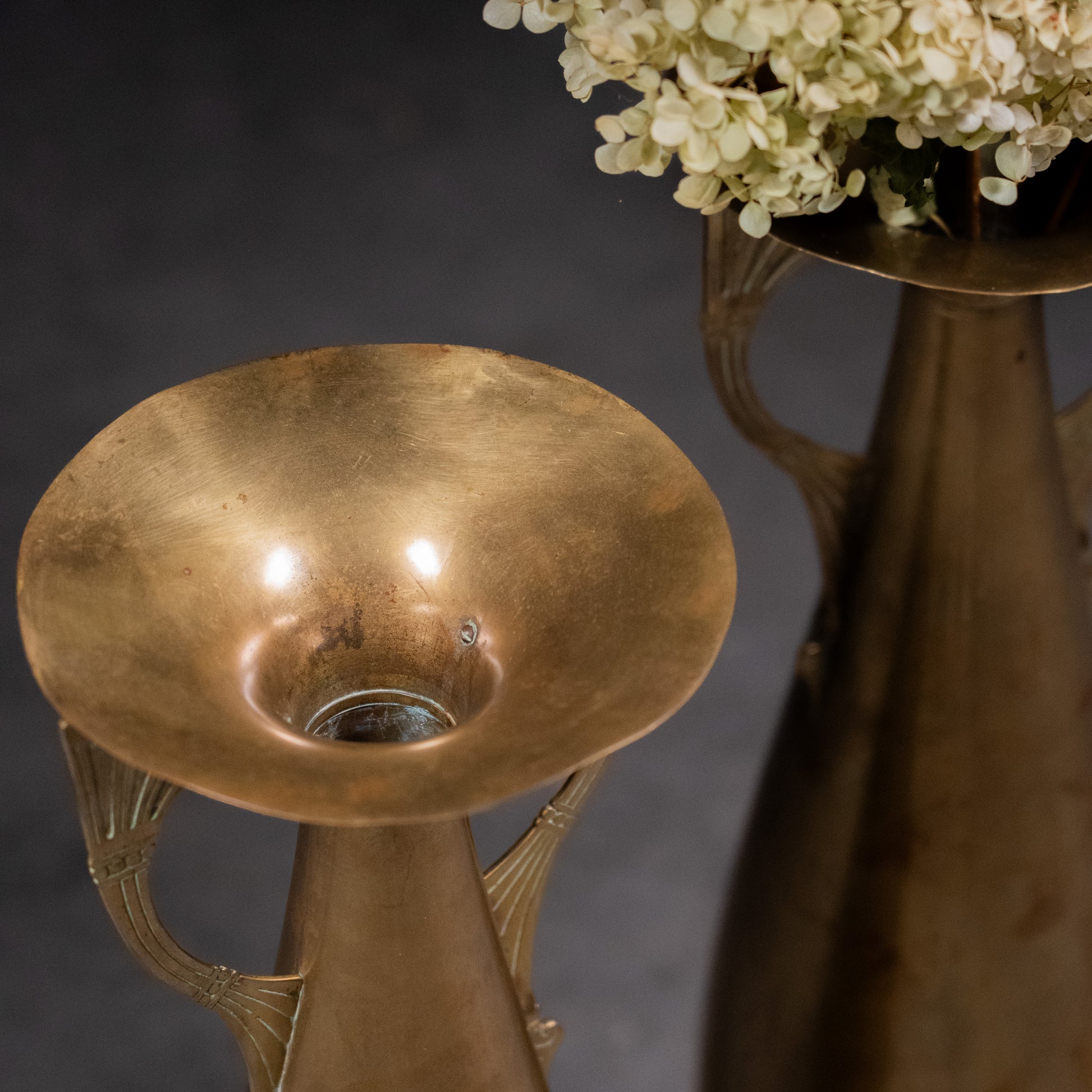 brass vases | Scott Landon Antiques and Interiors.