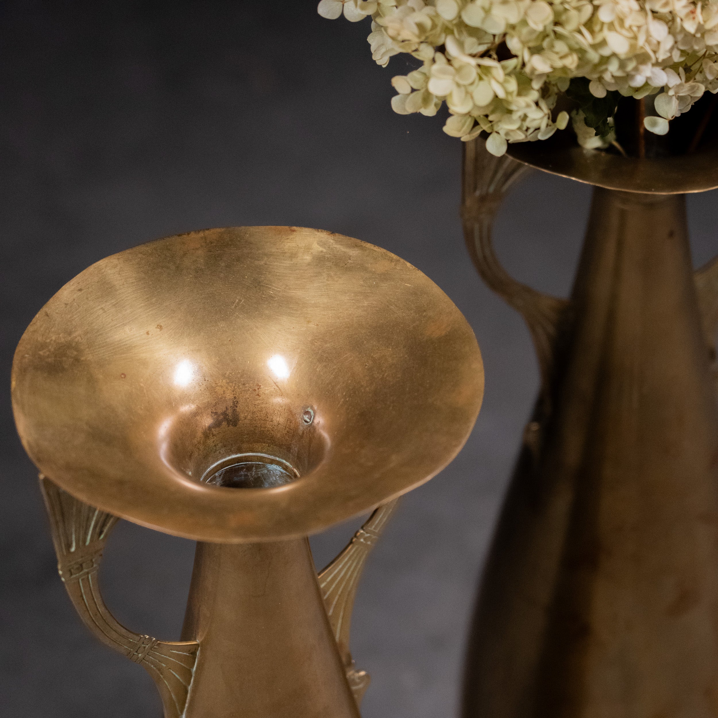 brass vases | Scott Landon Antiques and Interiors.