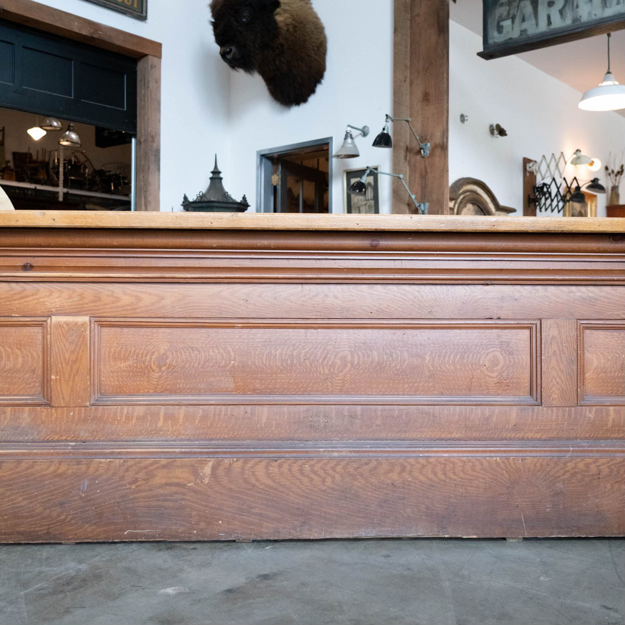 1890 Oak 13 ft General Store Mercantile Counter