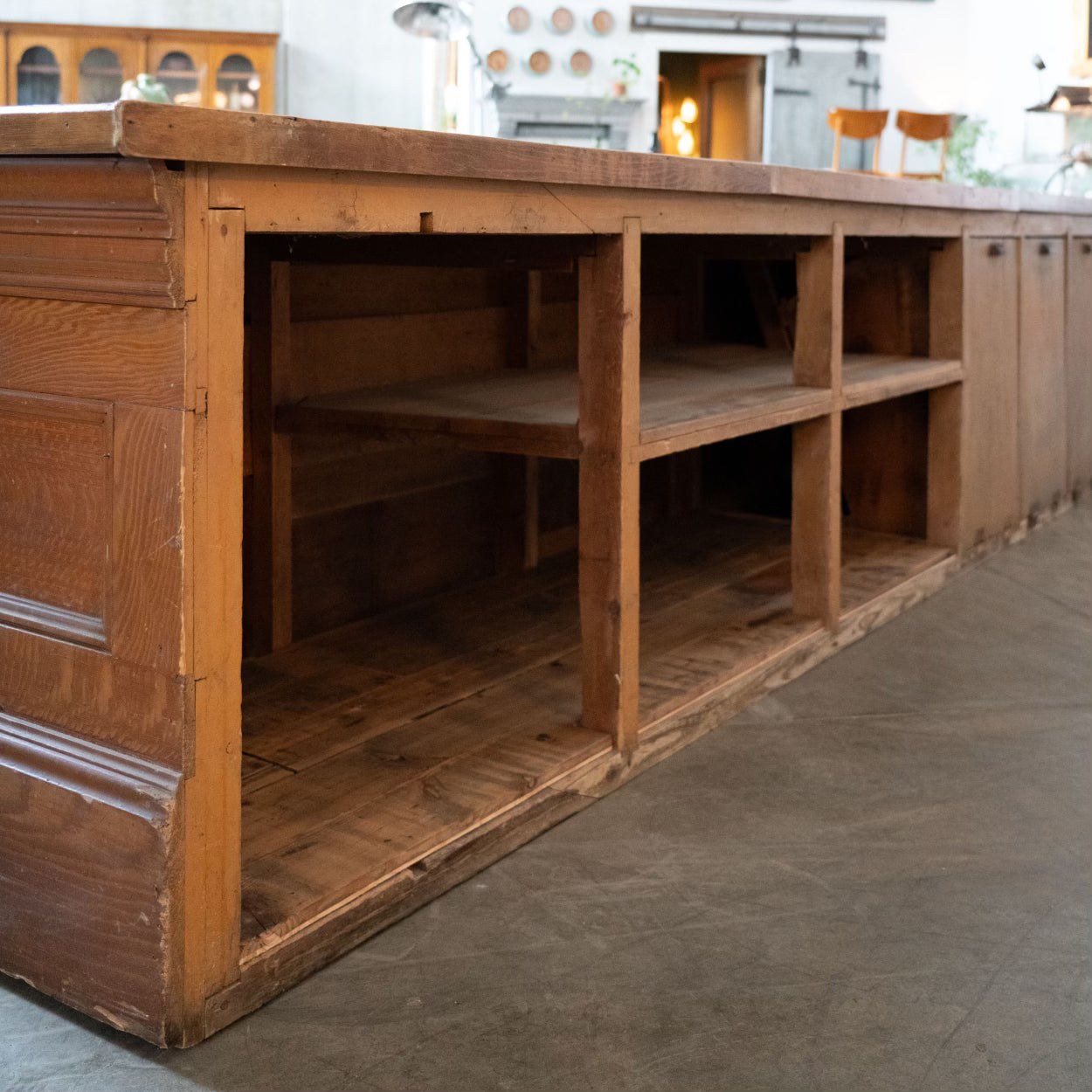 1890 Oak 13 ft General Store Mercantile Counter