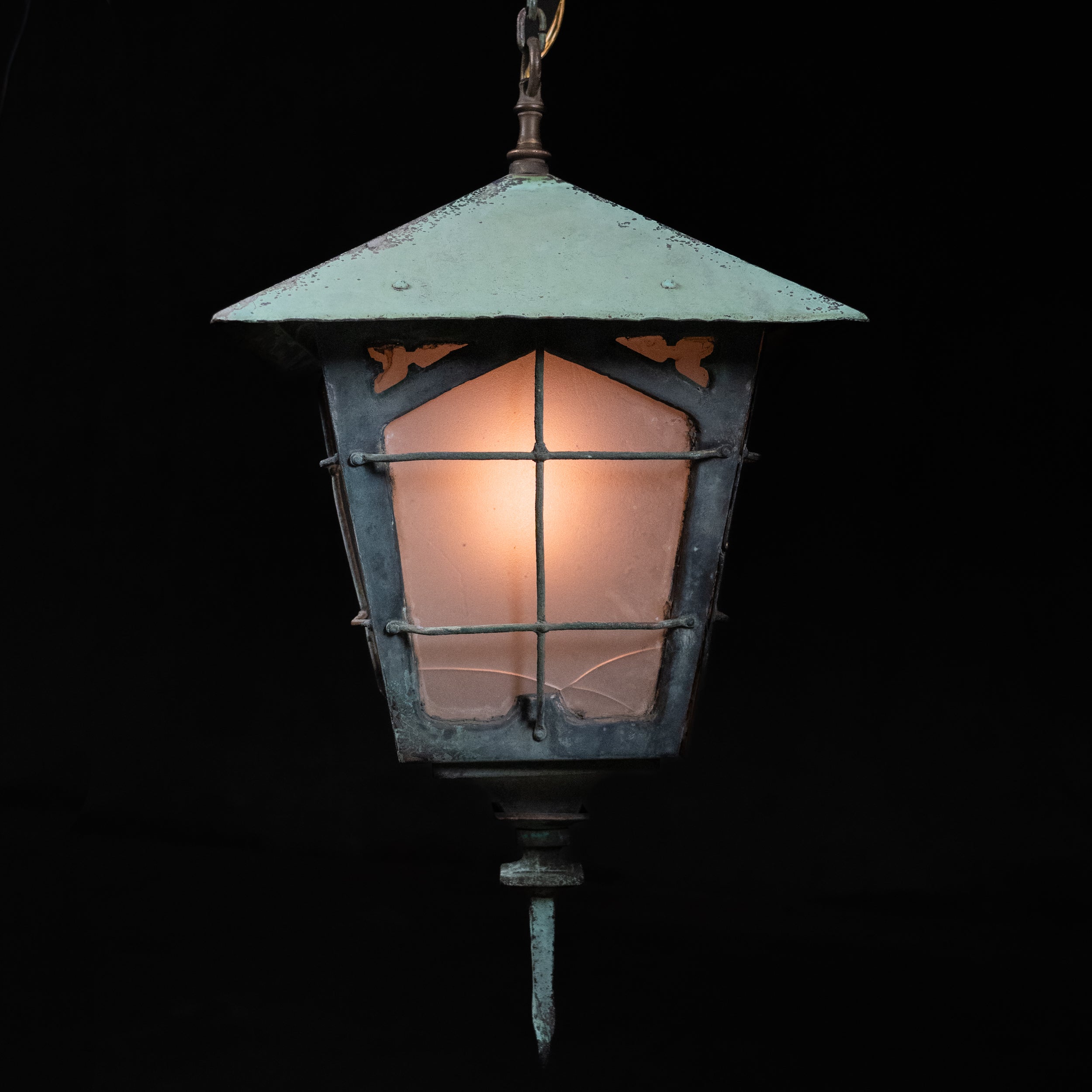 copper lantern pendant | Scott Landon Antiques and Interiors.