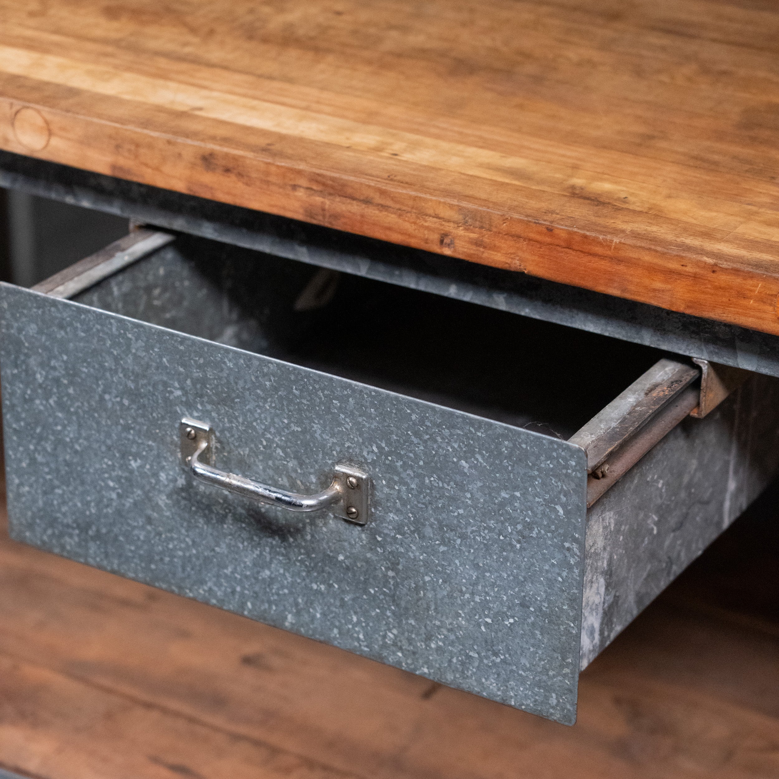 industrial table | Scott Landon Antiques and Interiors.