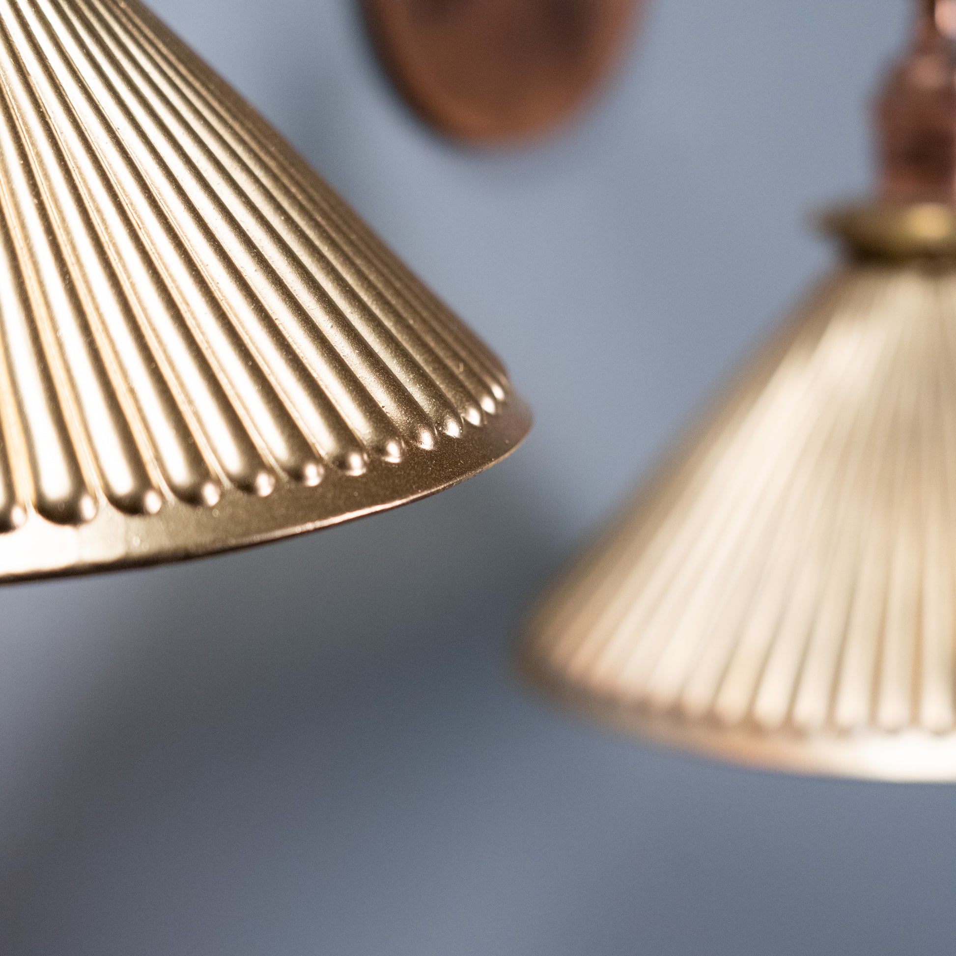 brass mercury shade sconces | Scott Landon Antiques and Interiors.