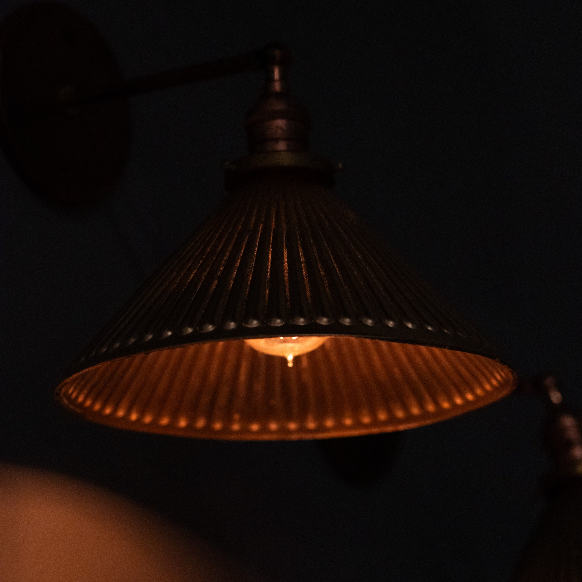 brass mercury shade sconces | Scott Landon Antiques and Interiors.