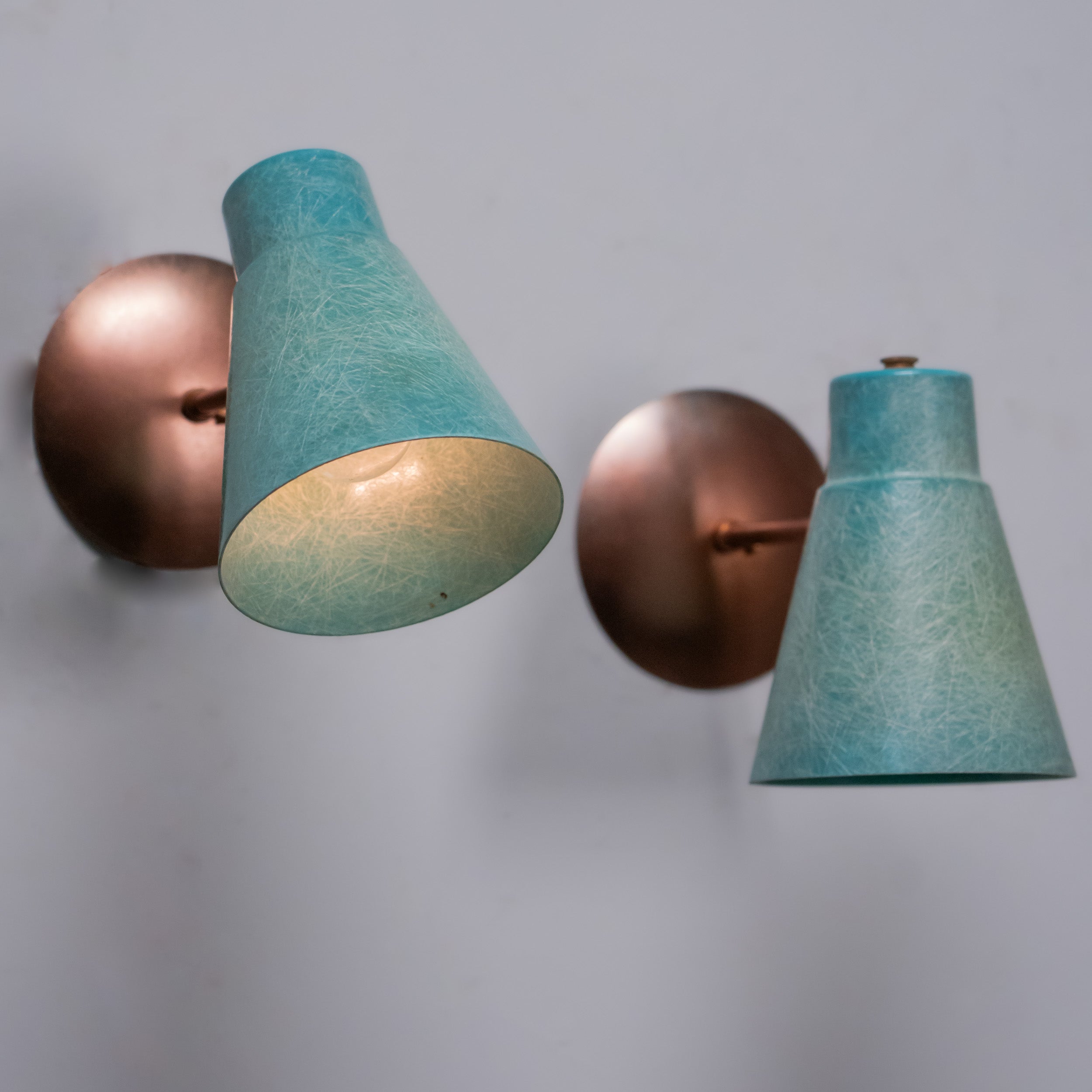 1960 MCM Copper Sconce Lights