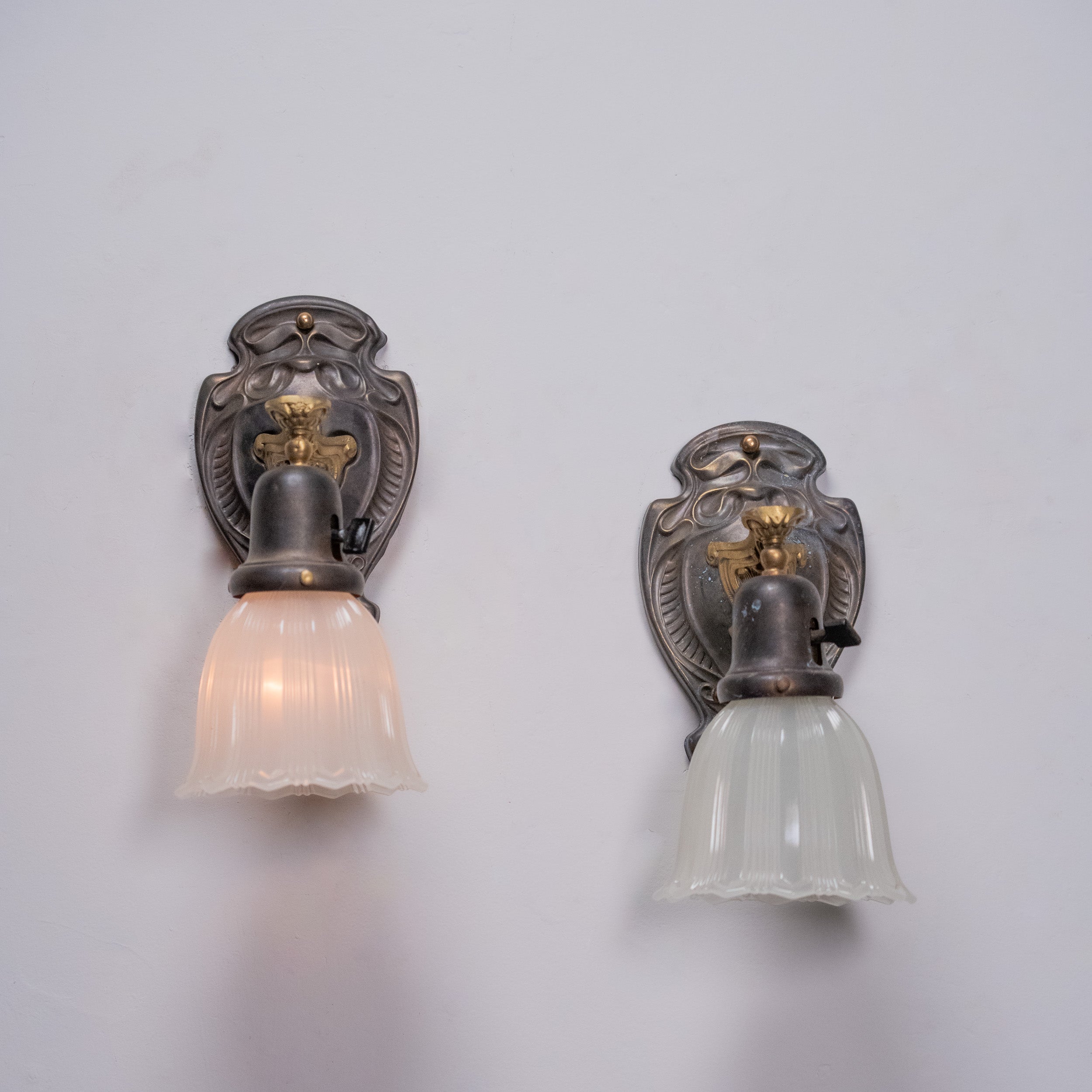 1915 Brass Sconce Lights