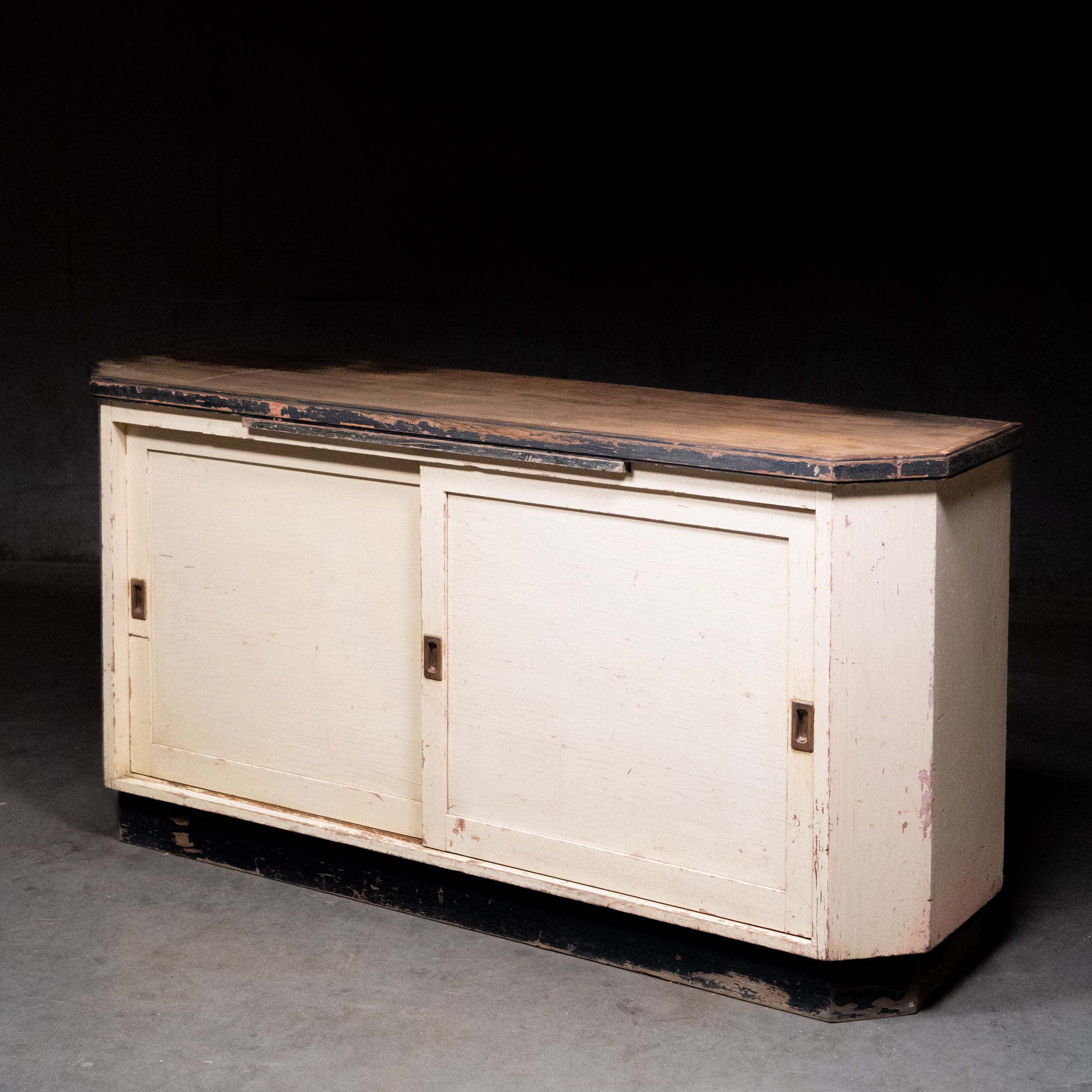 C 1900 Fir Commercial Retail Store Sideboard