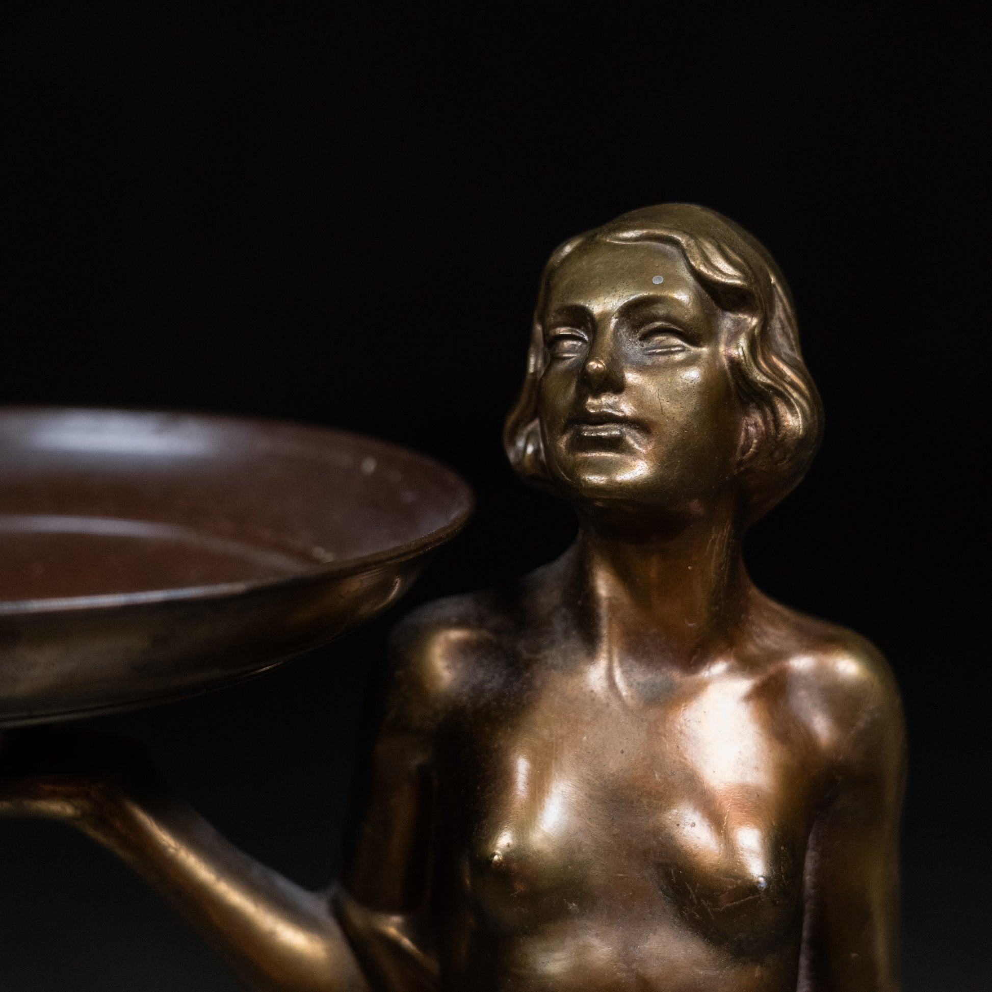 Bronze Statue Ashtray | Scott Landon Antiques and Interiors.