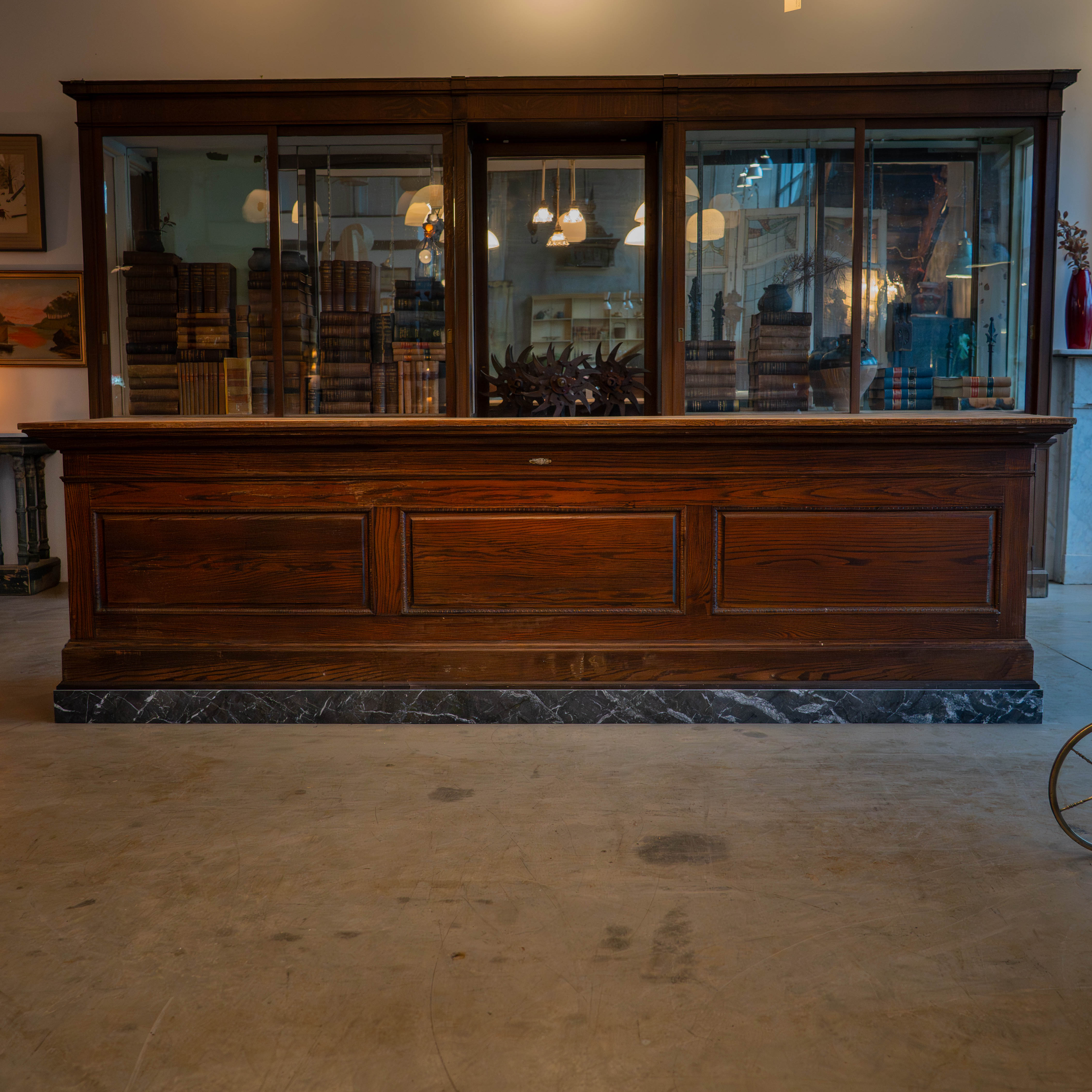 1880 oak sales counter 10 ft