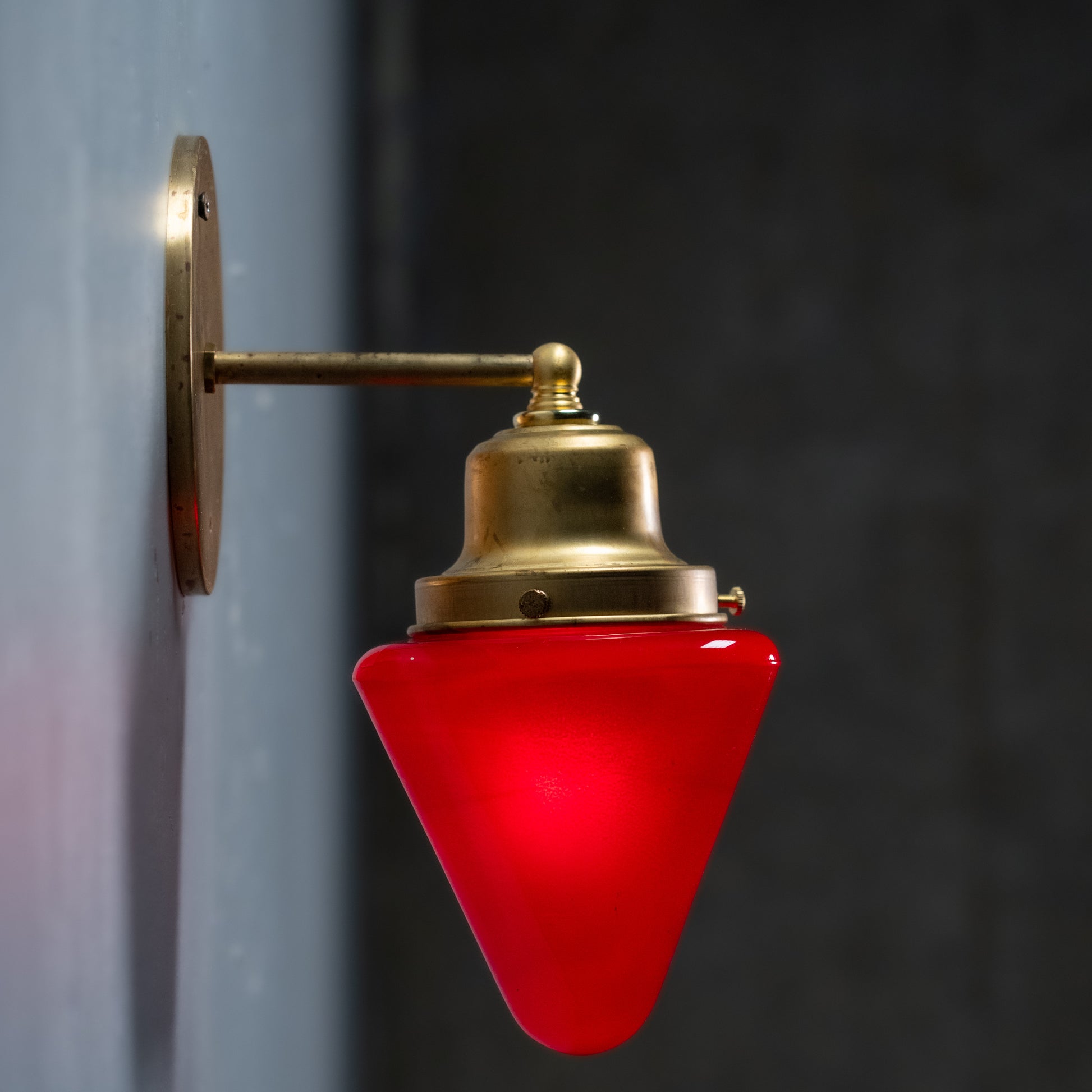 exit light sconce | Scott Landon Antiques and Interiors.