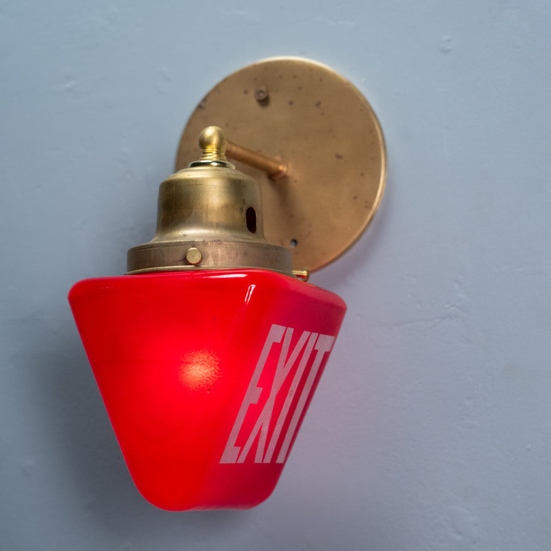 exit light sconce | Scott Landon Antiques and Interiors.