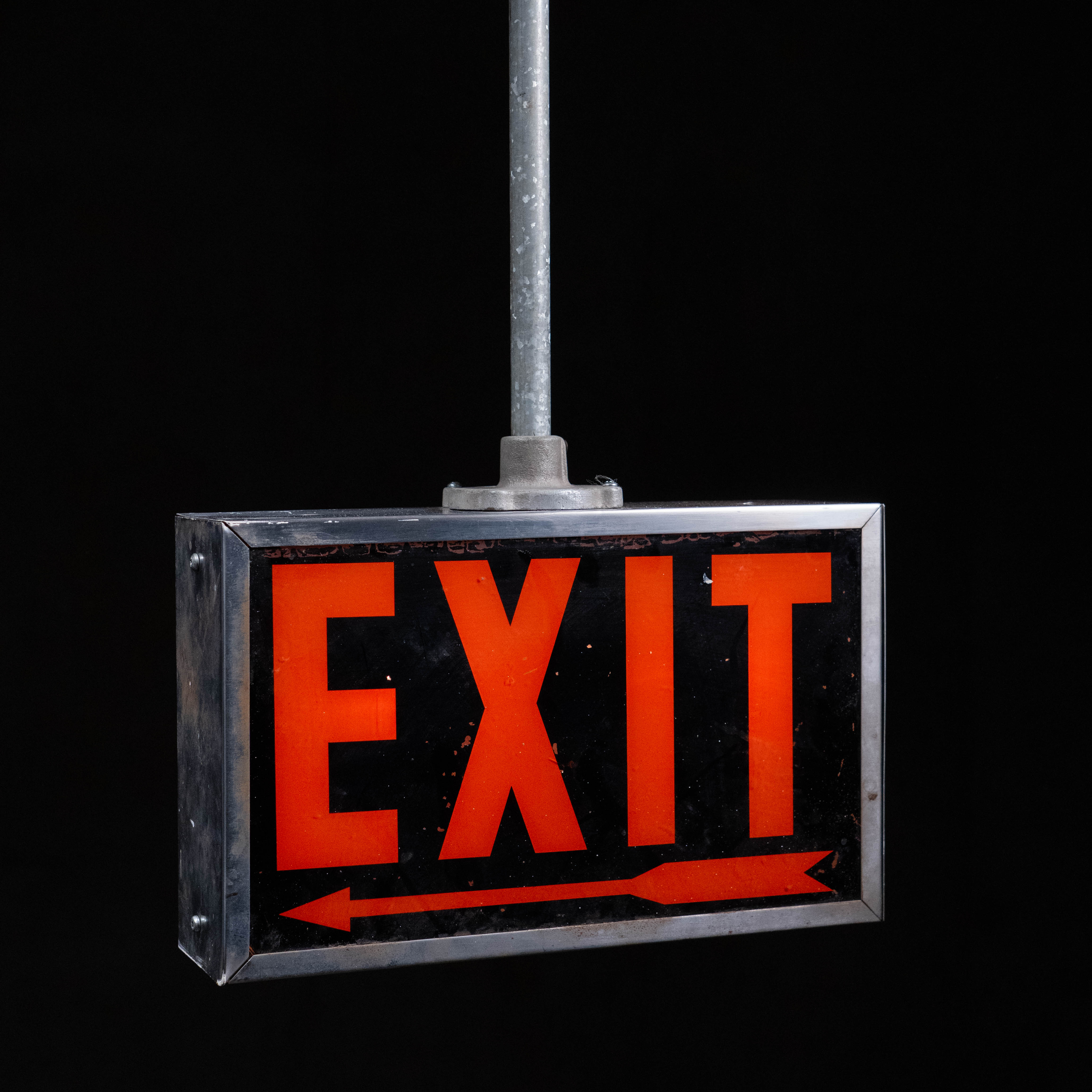 1950 exit sign light pendant
