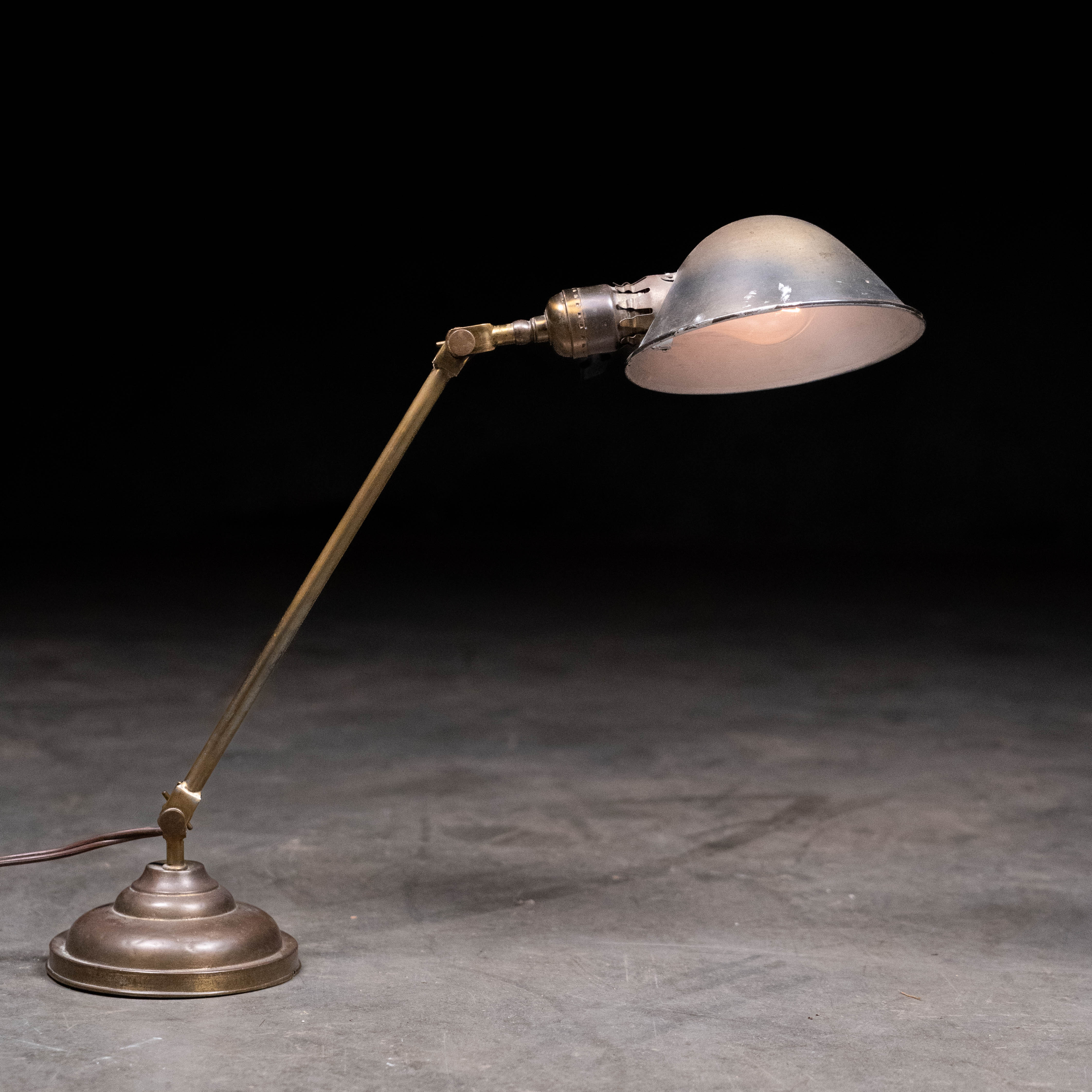 American Faries Adjustable Machinist Lamp (c.1915) – Industrial Brass Light