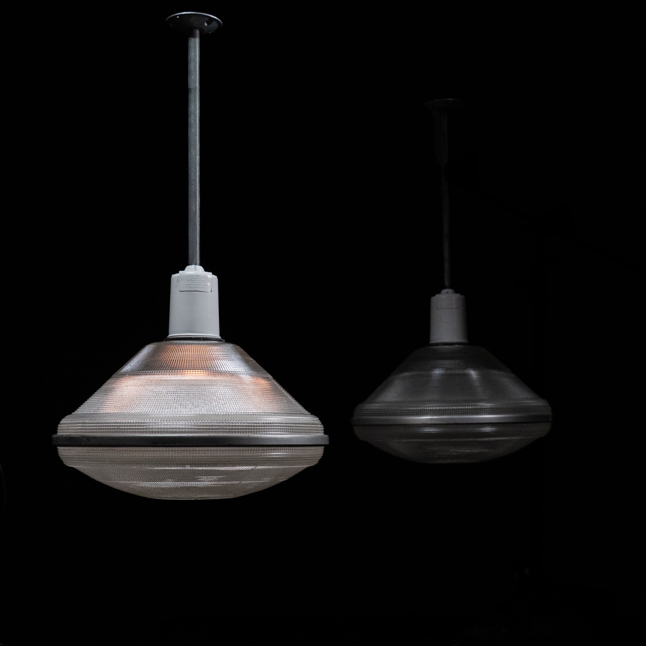 holophane pendants | Scott Landon Antiques and Interiors.
